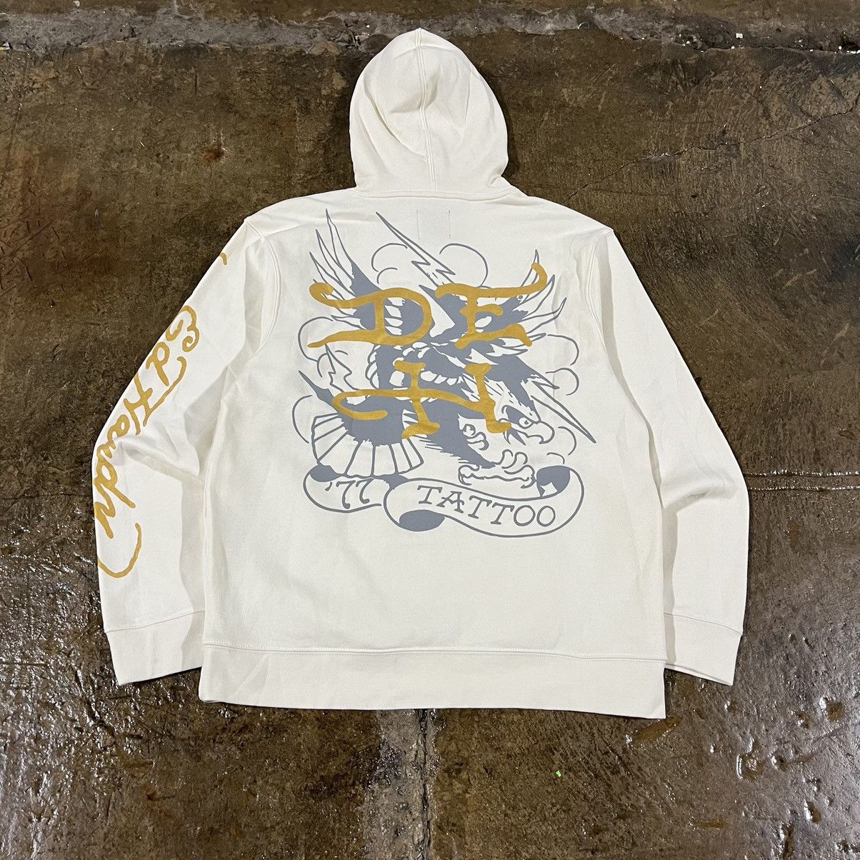 Ed Hardy × Vintage Crazy Y2K Ed Hardy Grunge Goth Skater Style Hoodie NWT Size US L / EU 52-54 / 3 - 8 Thumbnail