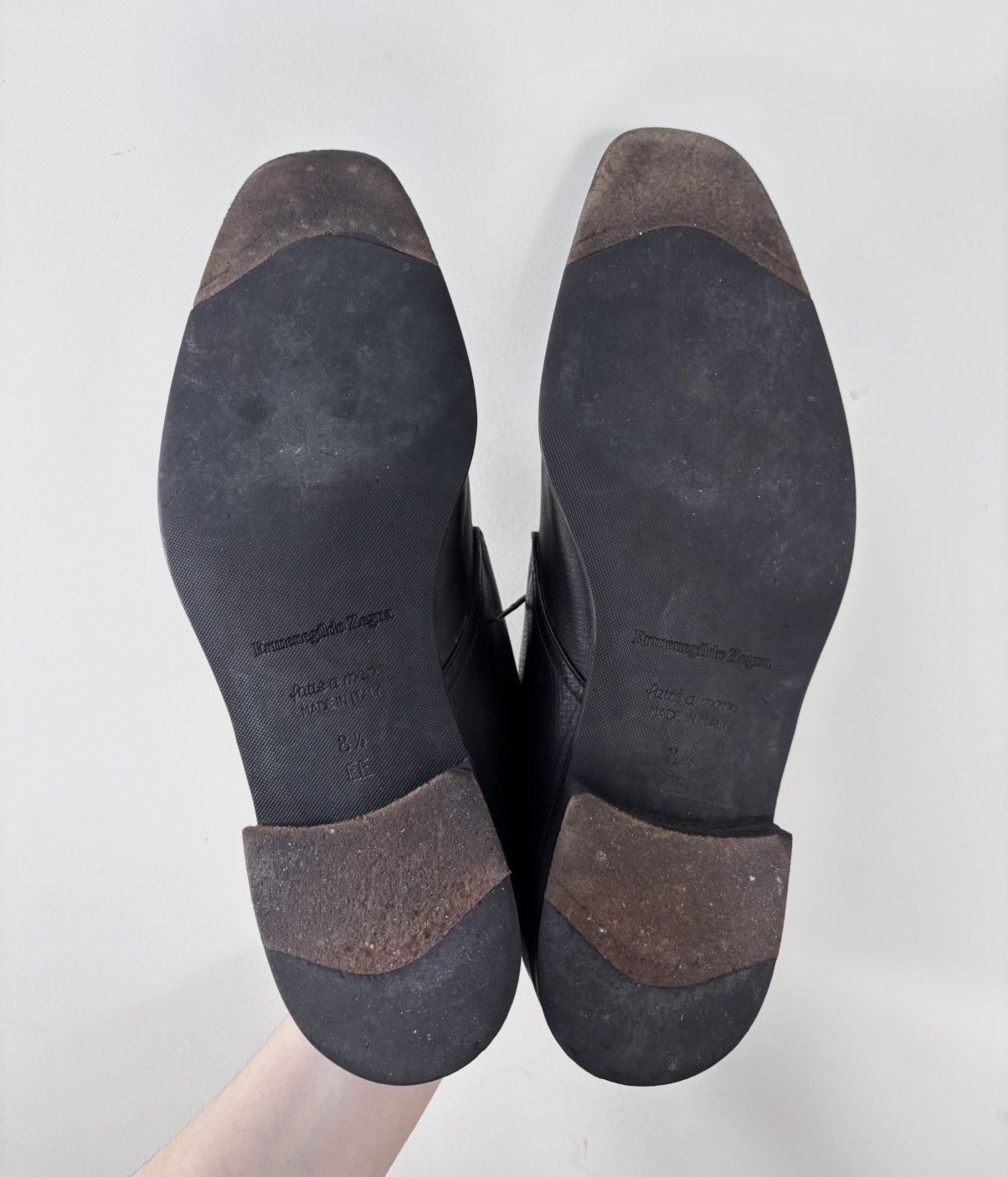 Ermenegildo Zegna Ermenegildo Zegna Men’s Dark Brown Leather Chukka Boots Size US 9.5 / EU 42-43 - 16 Thumbnail