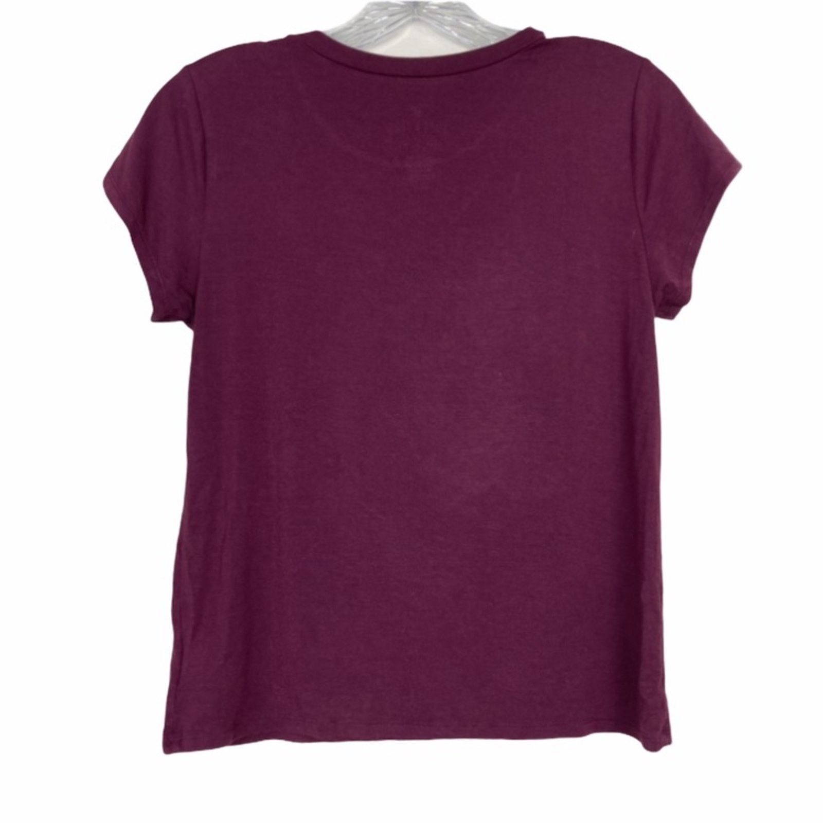 American Eagle Outfitters American Eagle Soft & Sexy Maroon Call me T Shirt Sz S Size S / US 4 / IT 40 - 4 Thumbnail