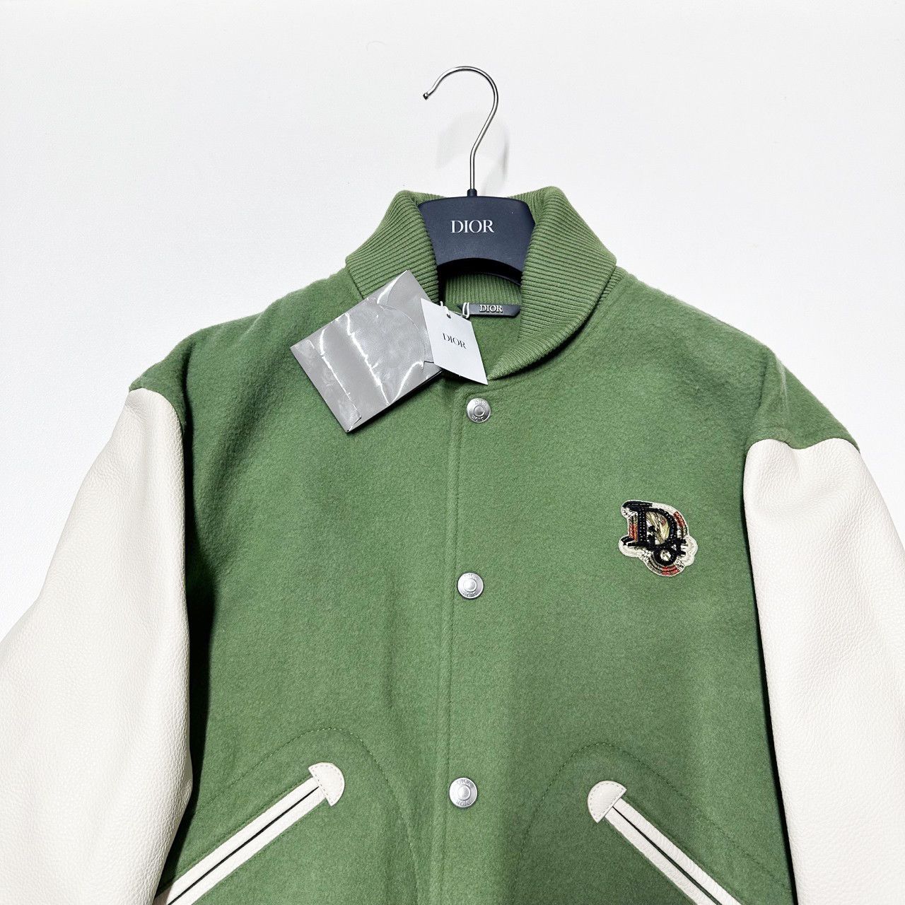 DENIM TEARS × Dior Prada mens L large leather re-nylon black varsity jacket Size US S / EU 44-46 / 1 - 6 Thumbnail