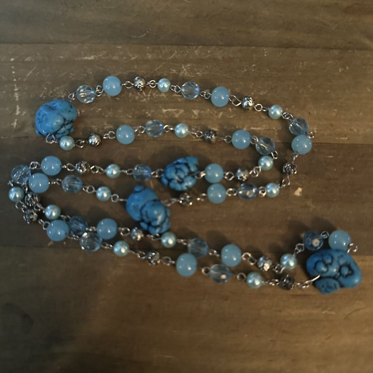 Other Blue station bead and turquoise chain necklace Size ONE SIZE - 3 Thumbnail