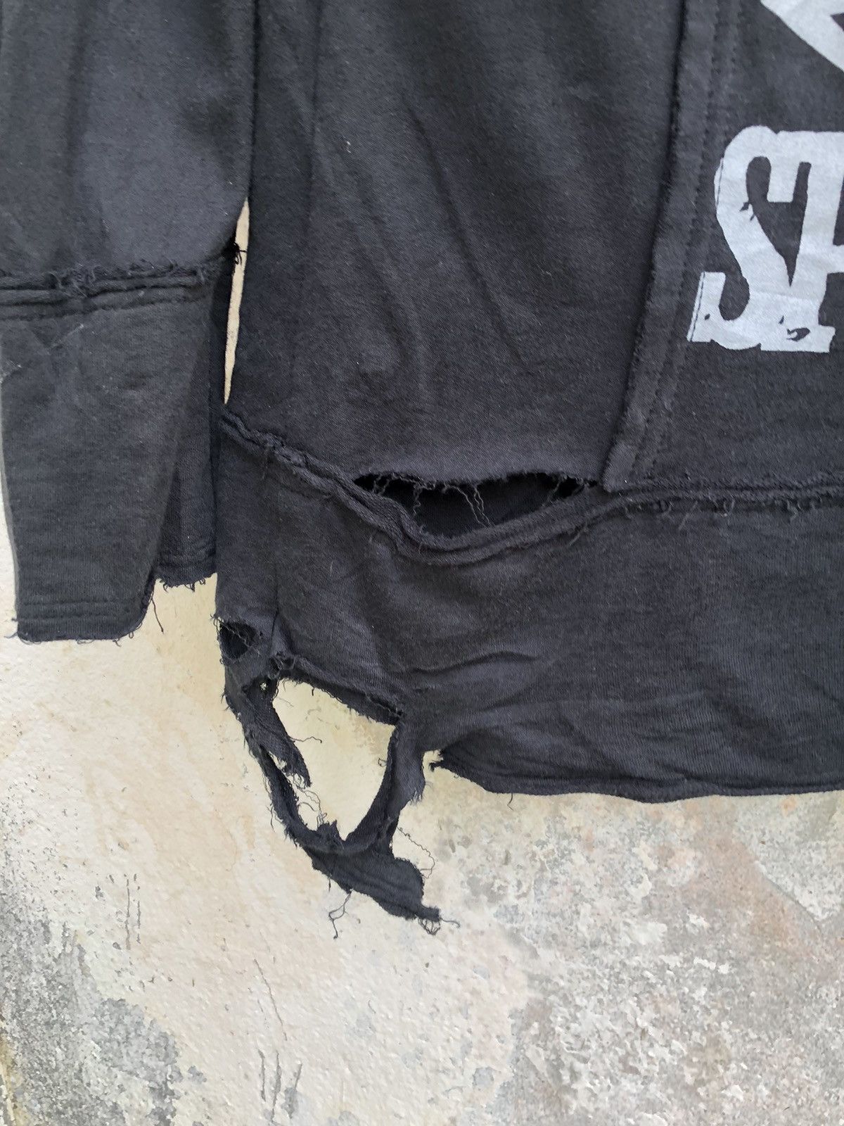 Seditionaries Ghost of Harlem Distressed Cross Anarchy Button Hoodie Size S / US 4 / IT 40 - 5 Thumbnail