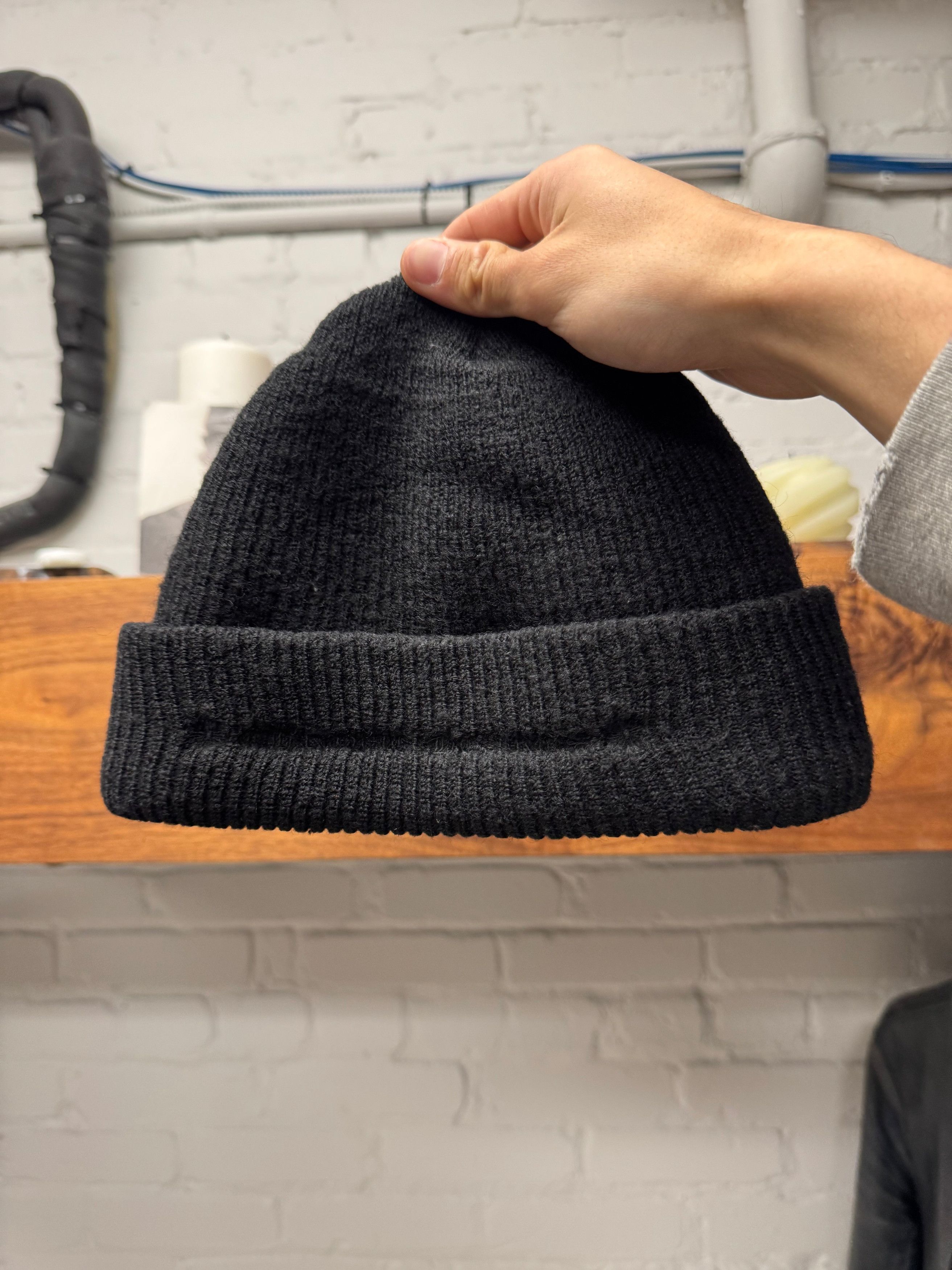 Chrome Hearts Chrome Hearts Black Ribbed ‘Plus Cross’ Wool Knit Beanie Size ONE SIZE - 3 Thumbnail