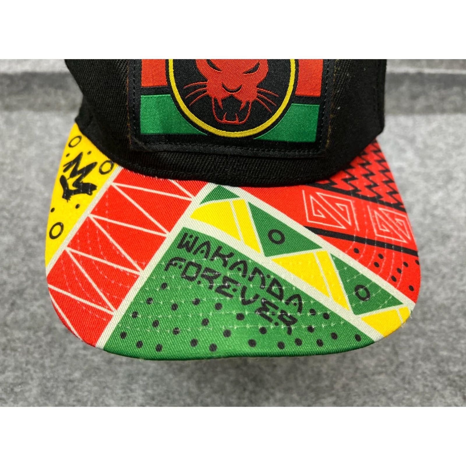Vintage Marvel Black Panther Hat Cap Snap Back Adult One Size Red Size US 35 - 3 Thumbnail