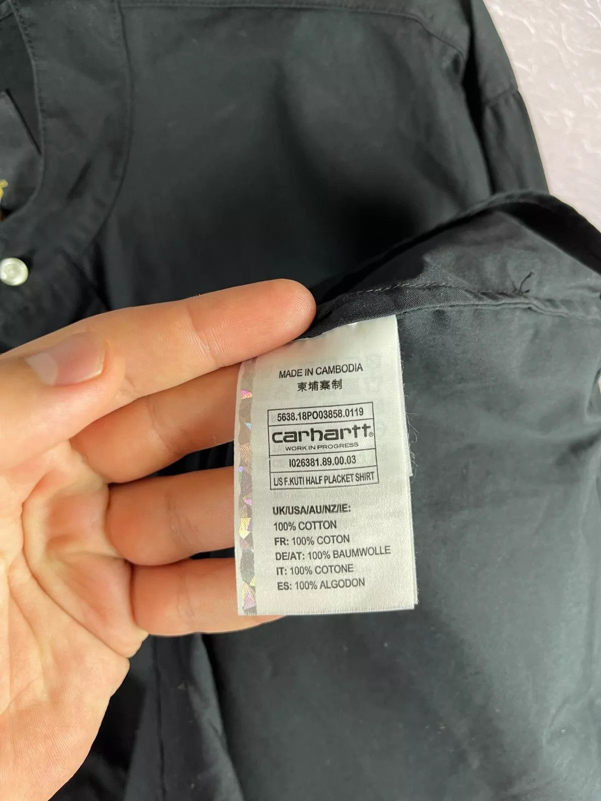 Carhartt Carhartt x Fela LS F.Kuti Half placket shirt colarless logo Size US L / EU 52-54 / 3 - 11 Thumbnail