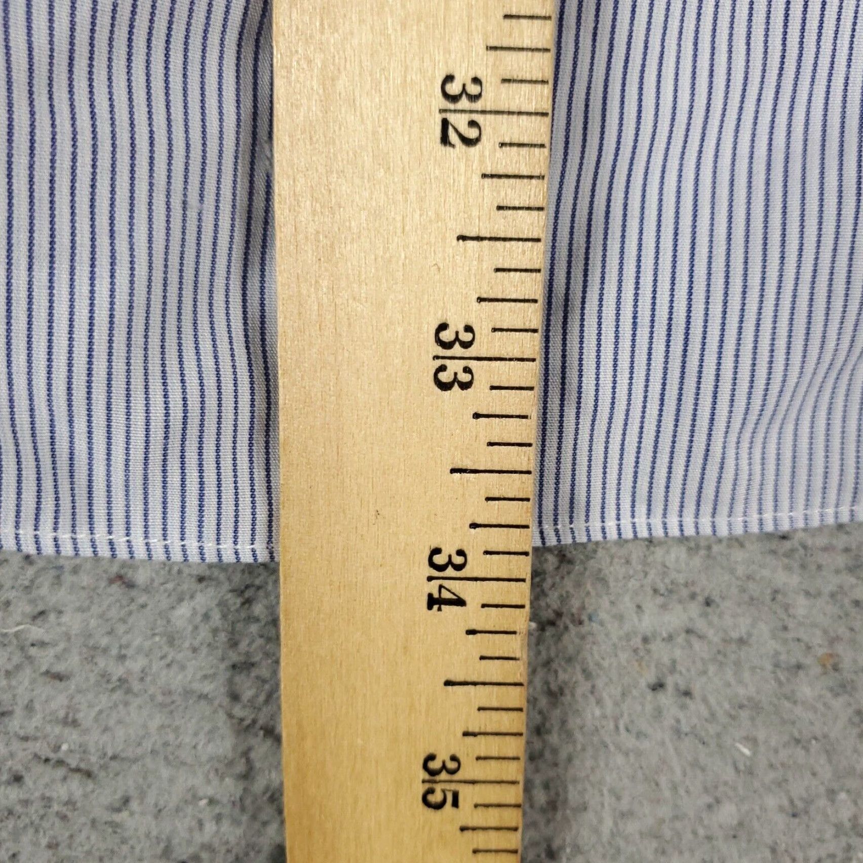 Brooks Brothers VINTAGE Brooks Brothers Dress Shirt Mens Size 18 Blue Striped Business Casual Classic Modern Size 48R - 5 Thumbnail