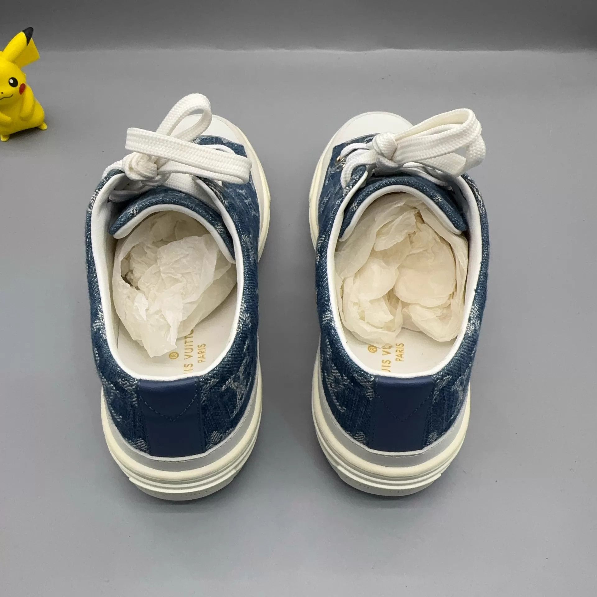 Louis Vuitton Louis Vuitton Stellar Denim Blue Sneakers Size US 5 / IT 35 - 3 Thumbnail
