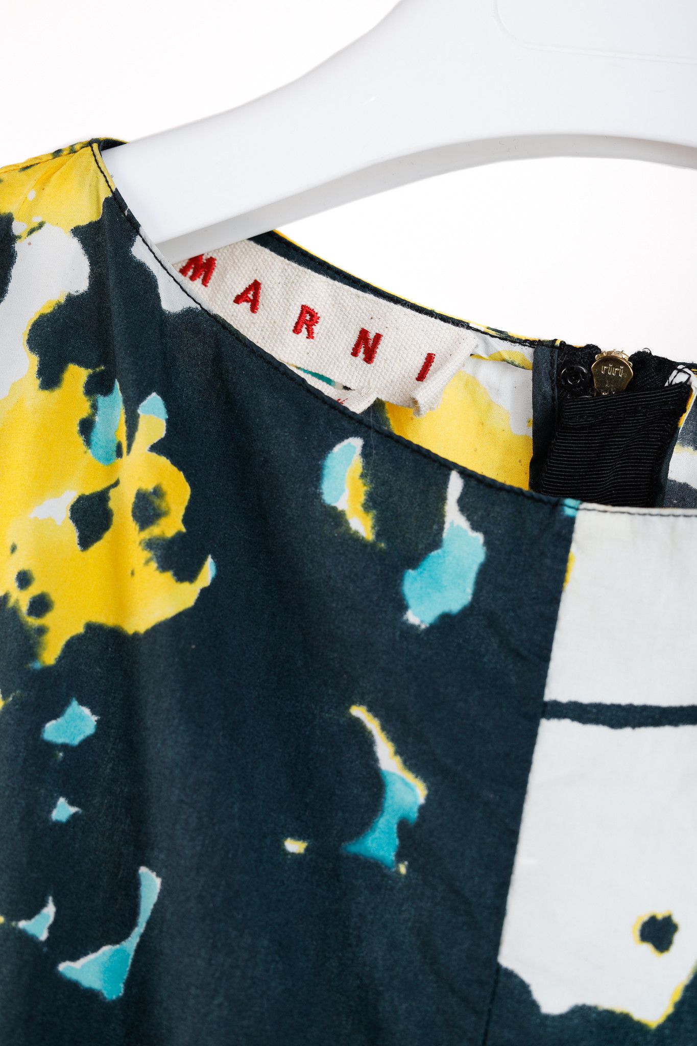 Marni Marni Abstract Yellow Flowers Sleeveless Blouse Size S / US 4 / IT 40 - 4 Thumbnail