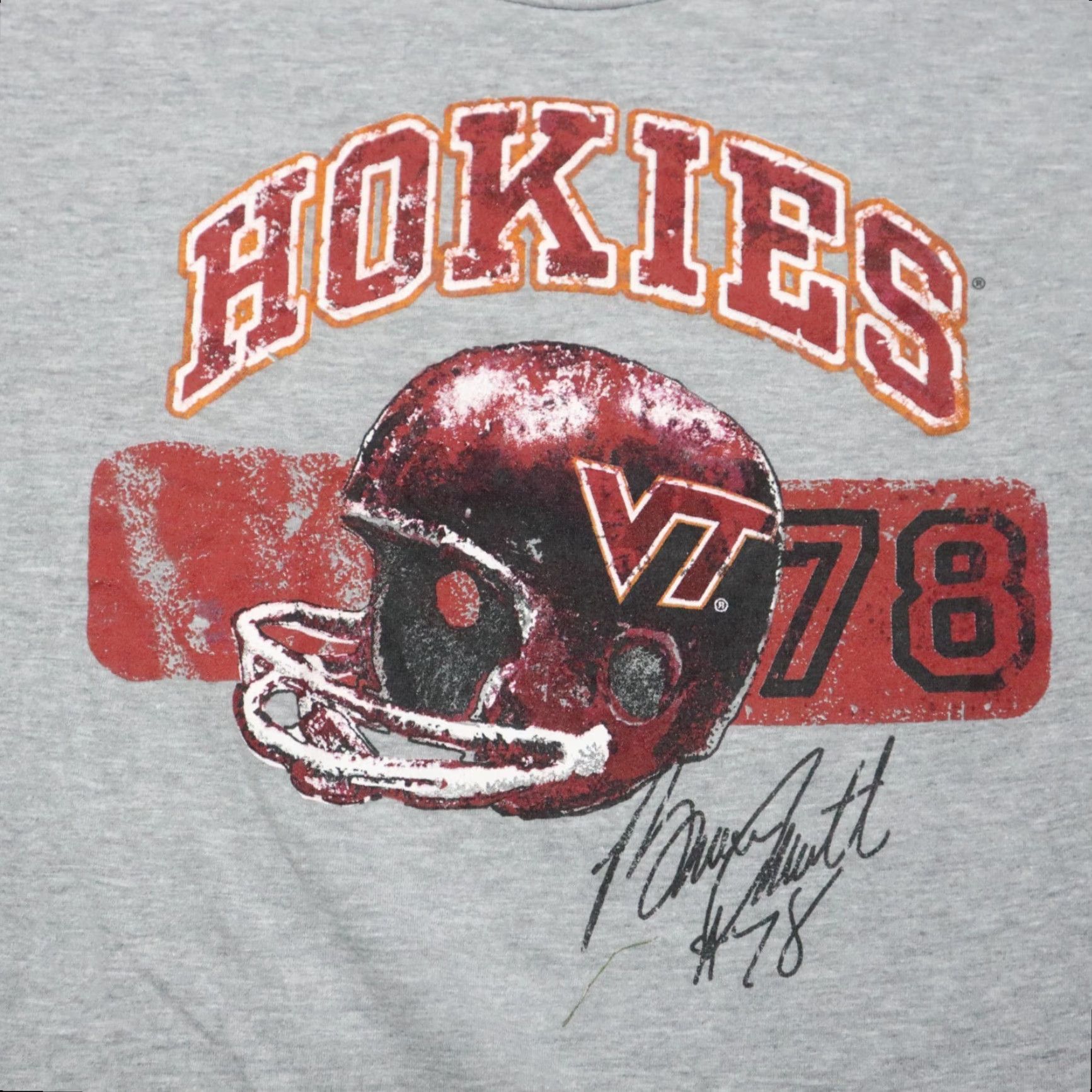 Vintage Hokies Virginia VA Gray Short Sleeve Tee T-Shirt Adult Men's Size L Large Size L / US 10 / IT 46 - 2 Thumbnail
