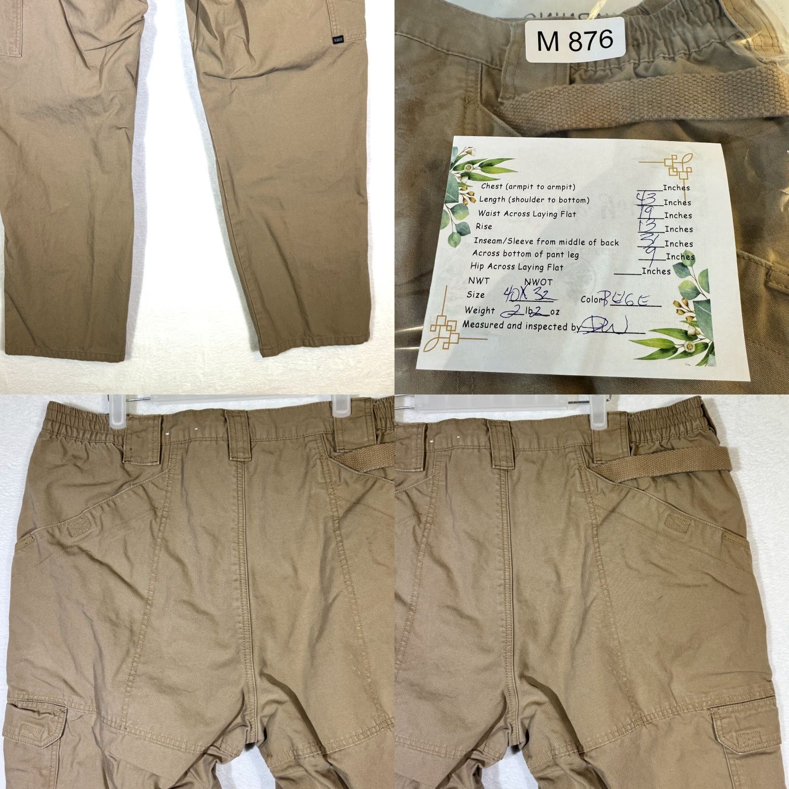Vintage 5.11 Tactical Cargo Pants Men 40x32 Beige 100% Cotton Workwear Utility Pants Mens Big Pockets Cargo Size US 40 / EU 56 - 8 Thumbnail