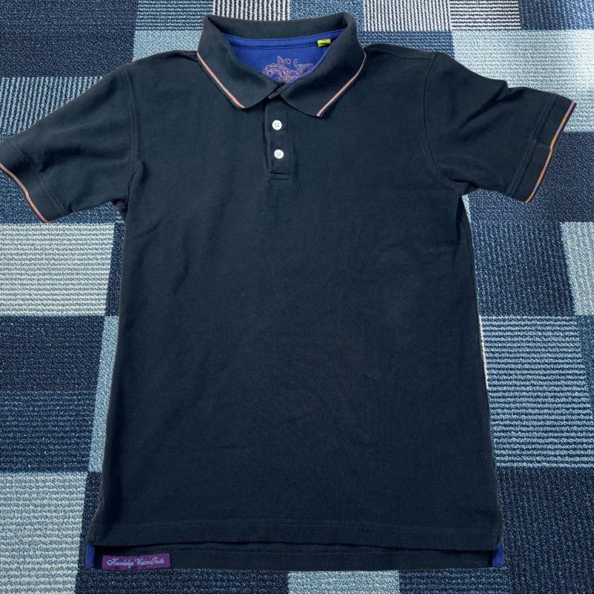 Robert Graham Robert Graham Polo Shirt Mens XS Classic Fit Black Pique Short Sleeve Preppy Size US XS / EU 42 / 0 - 1 Thumbnail