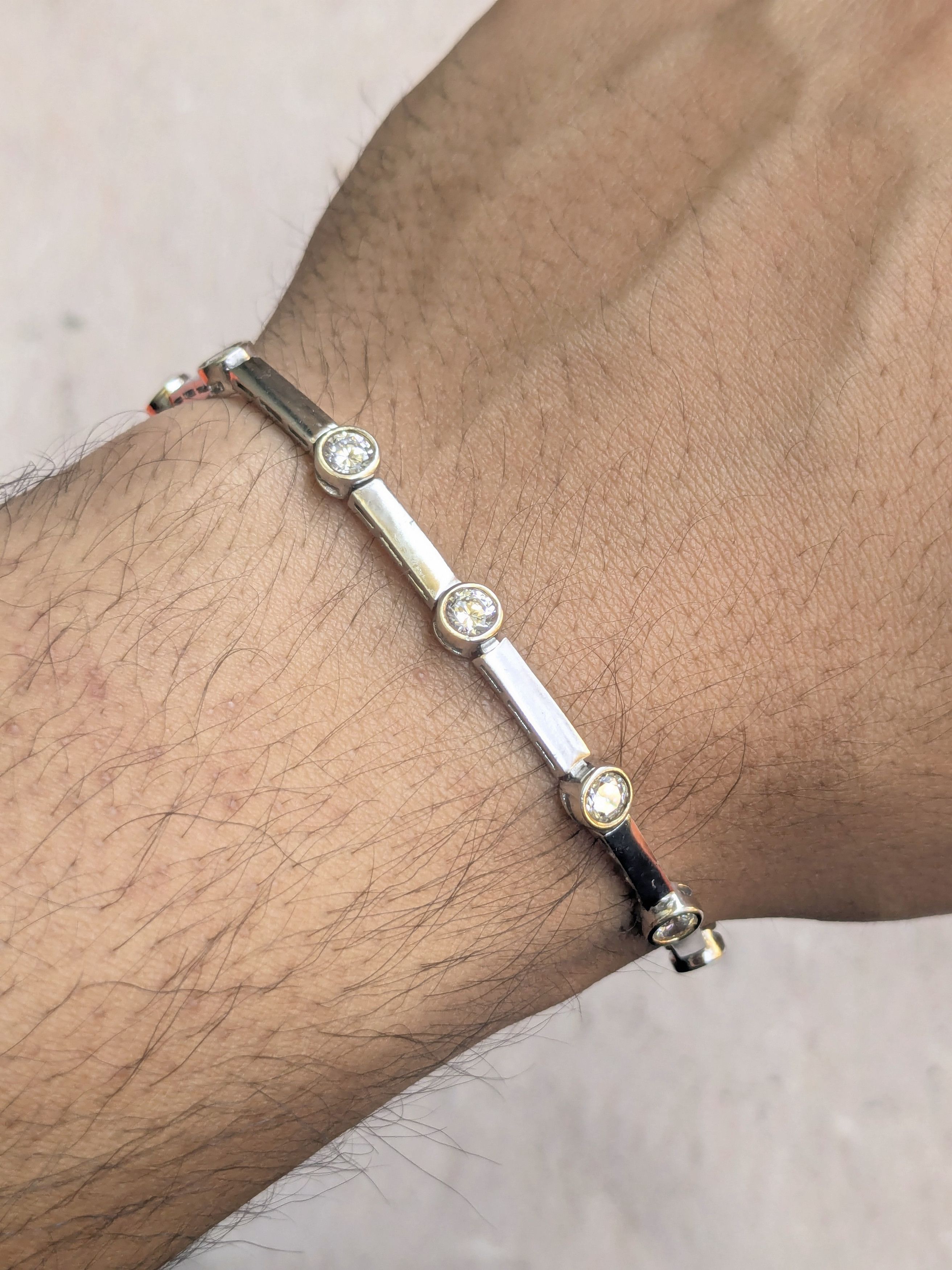 Sterling Silver Sterling Silver Tennis Bracelet 6.75" Clear CZ Size ONE SIZE - 10 Thumbnail