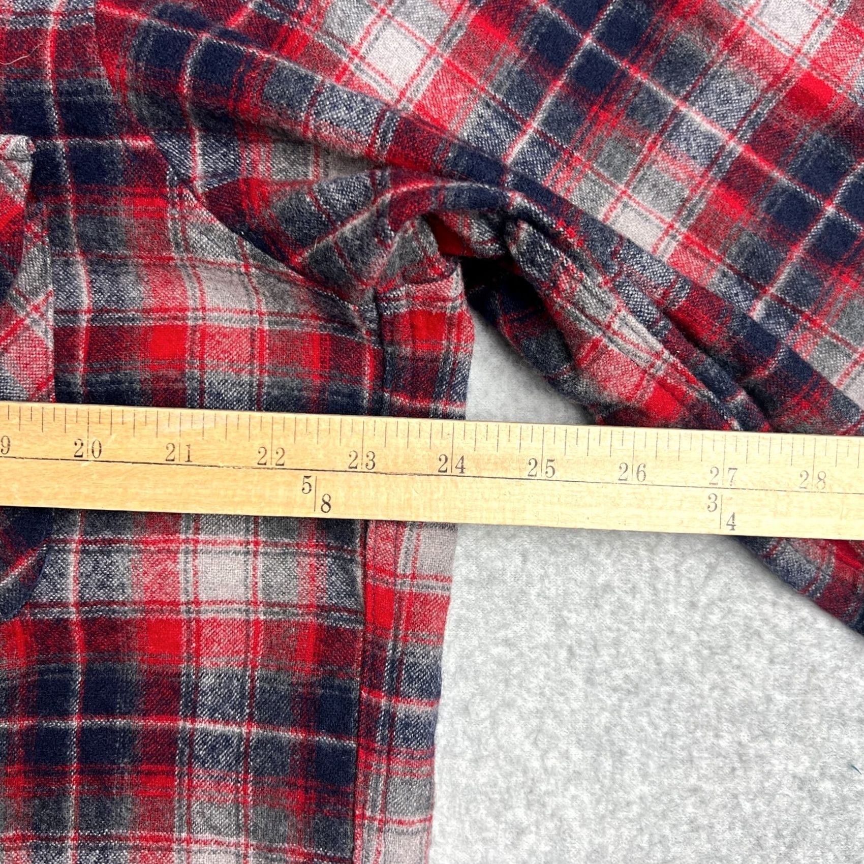 Pendleton VINTAGE Pendleton Board Shirt Wool Flannel Red Plaid USA Made XL Men Size US XL / EU 56 / 4 - 5 Thumbnail