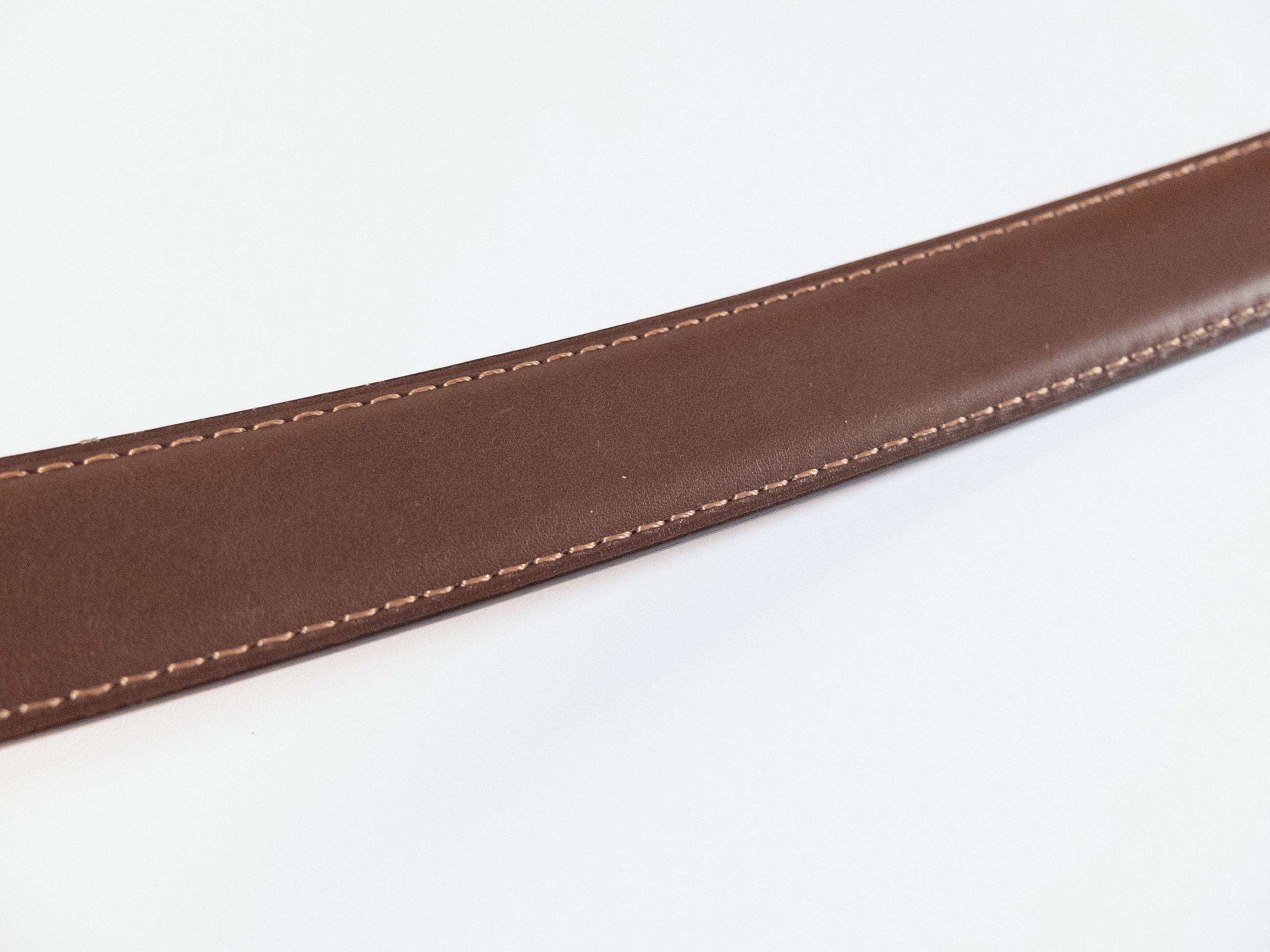 Berluti BERLUTI brown contrast stitch classic leather belt 80 Size 32 - 9 Thumbnail