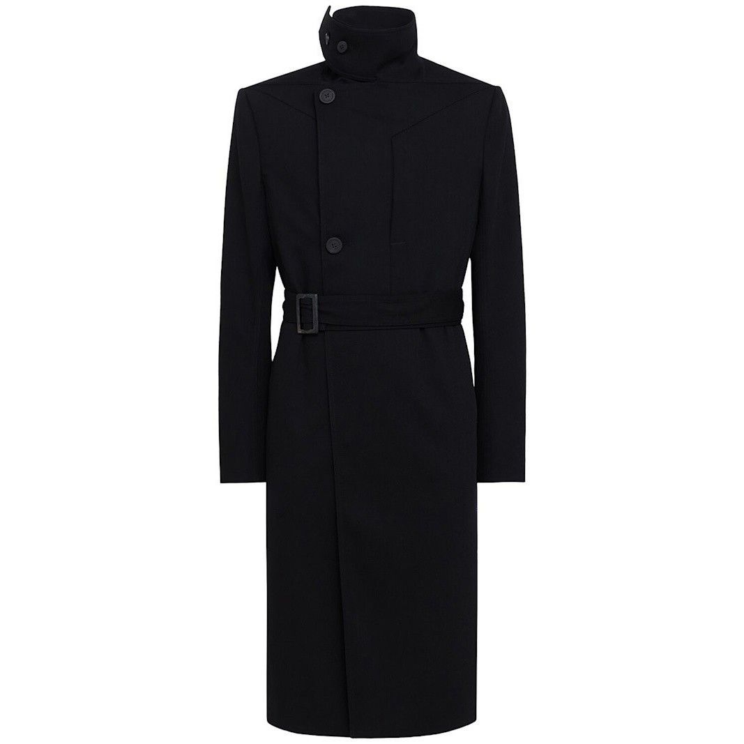 Rick Owens RICK OWENS Drella Black Wool Long Coat New & Authentic (Men' Size US M / EU 48-50 / 2 - 1 Thumbnail