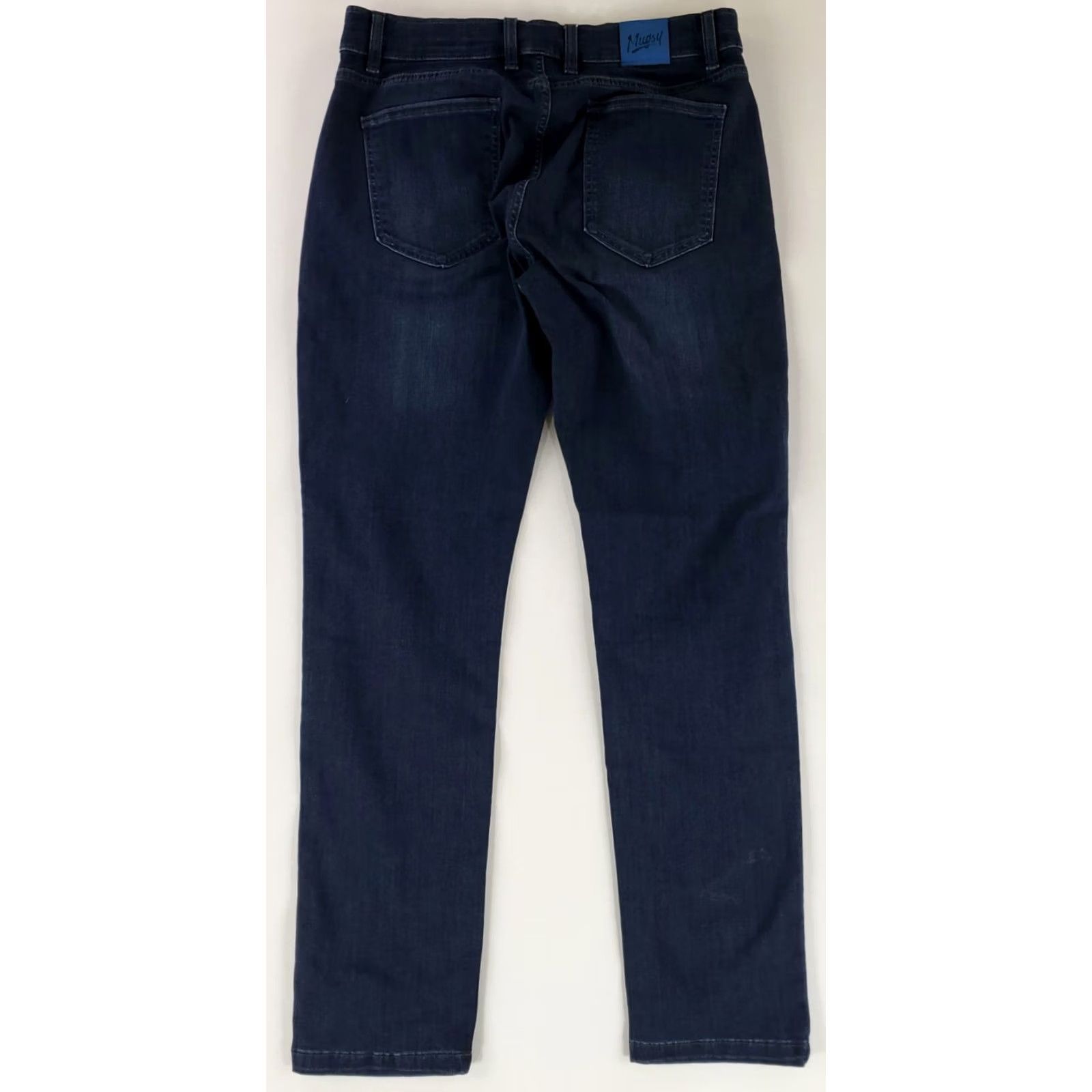 Vintage Mugsy Jeans Fultons Blue Stretch Performance Jeans 34x32 Mens Regular Straight Blue 33x32 Actual Size US 33 - 7 Thumbnail