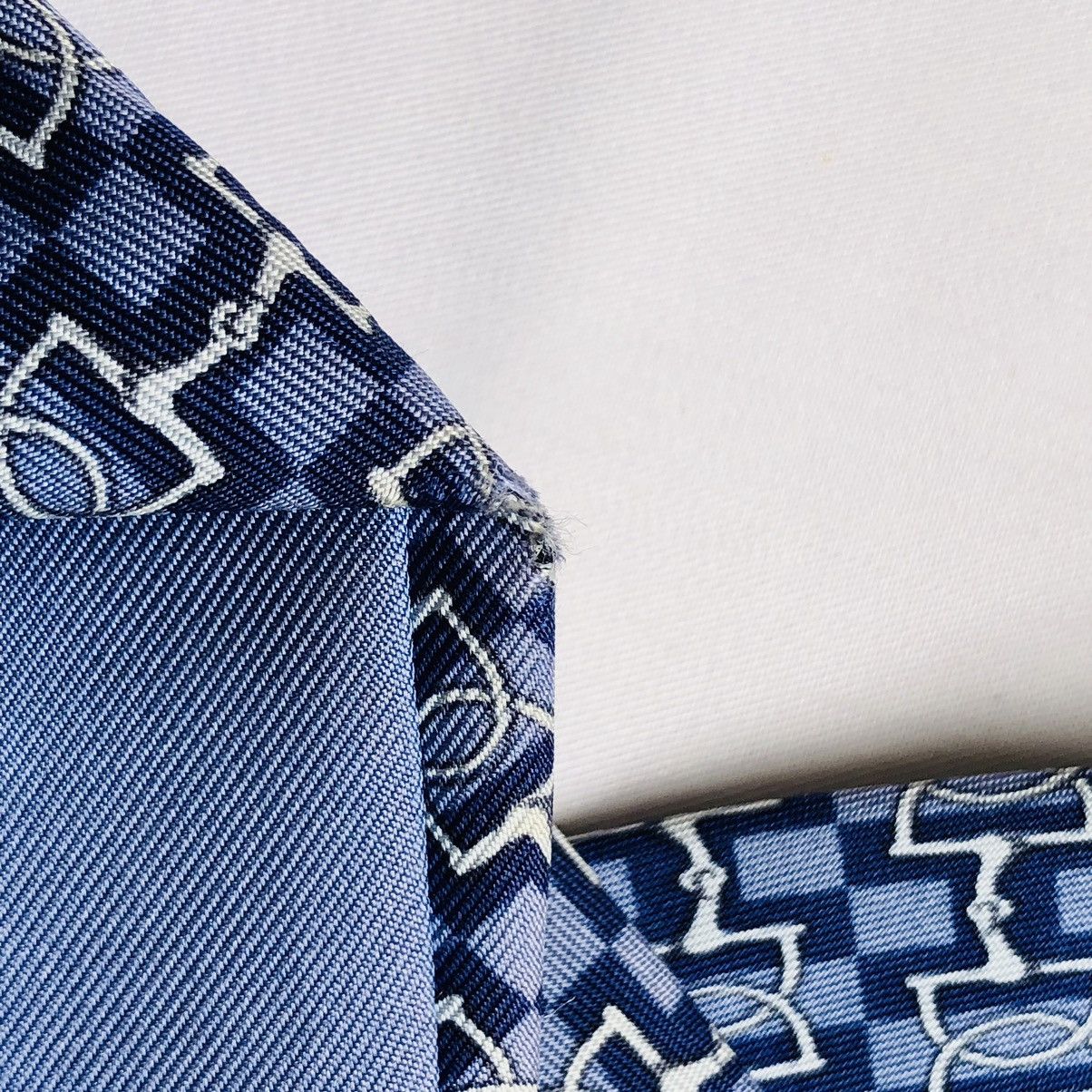 Hermes HERMES PARIS Made In France Blue Geometric Size ONE SIZE - 7 Thumbnail