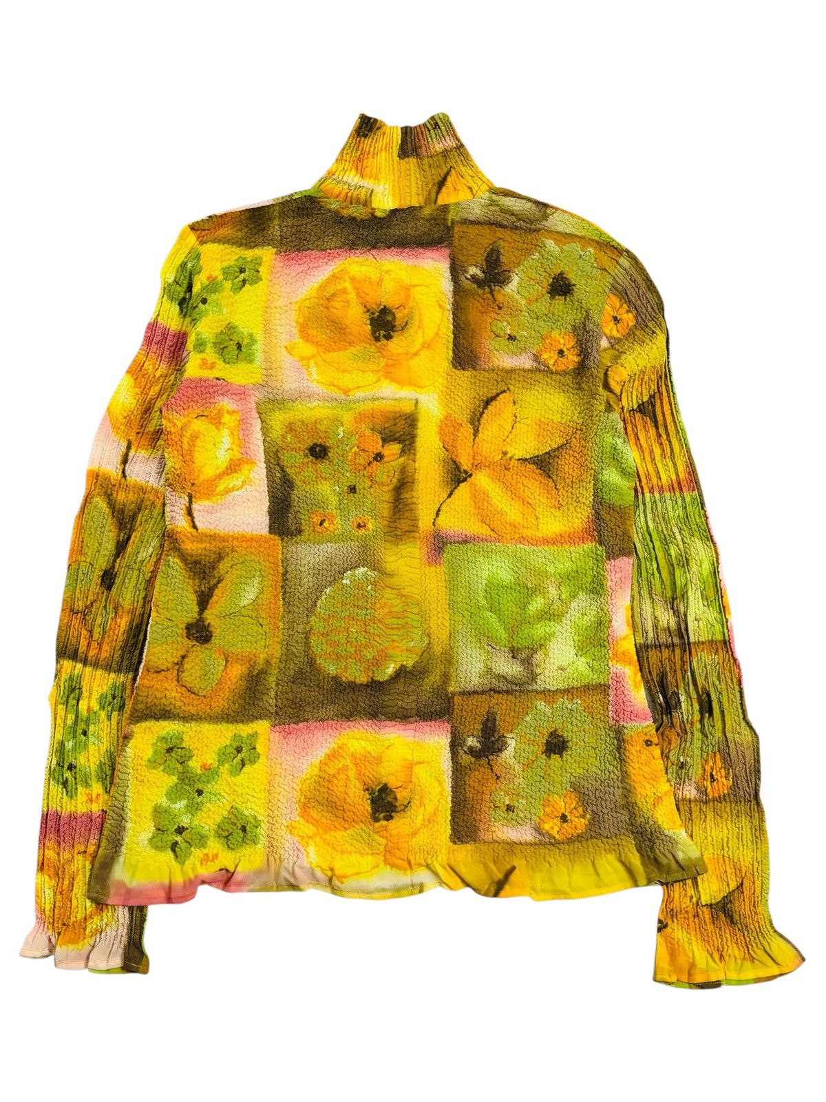Yasuyuki Ishii Archive Yoshiki Hishinuma Peplum - LSD Flowers Pleats Top Size M / US 6-8 / IT 42-44 - 2 Thumbnail