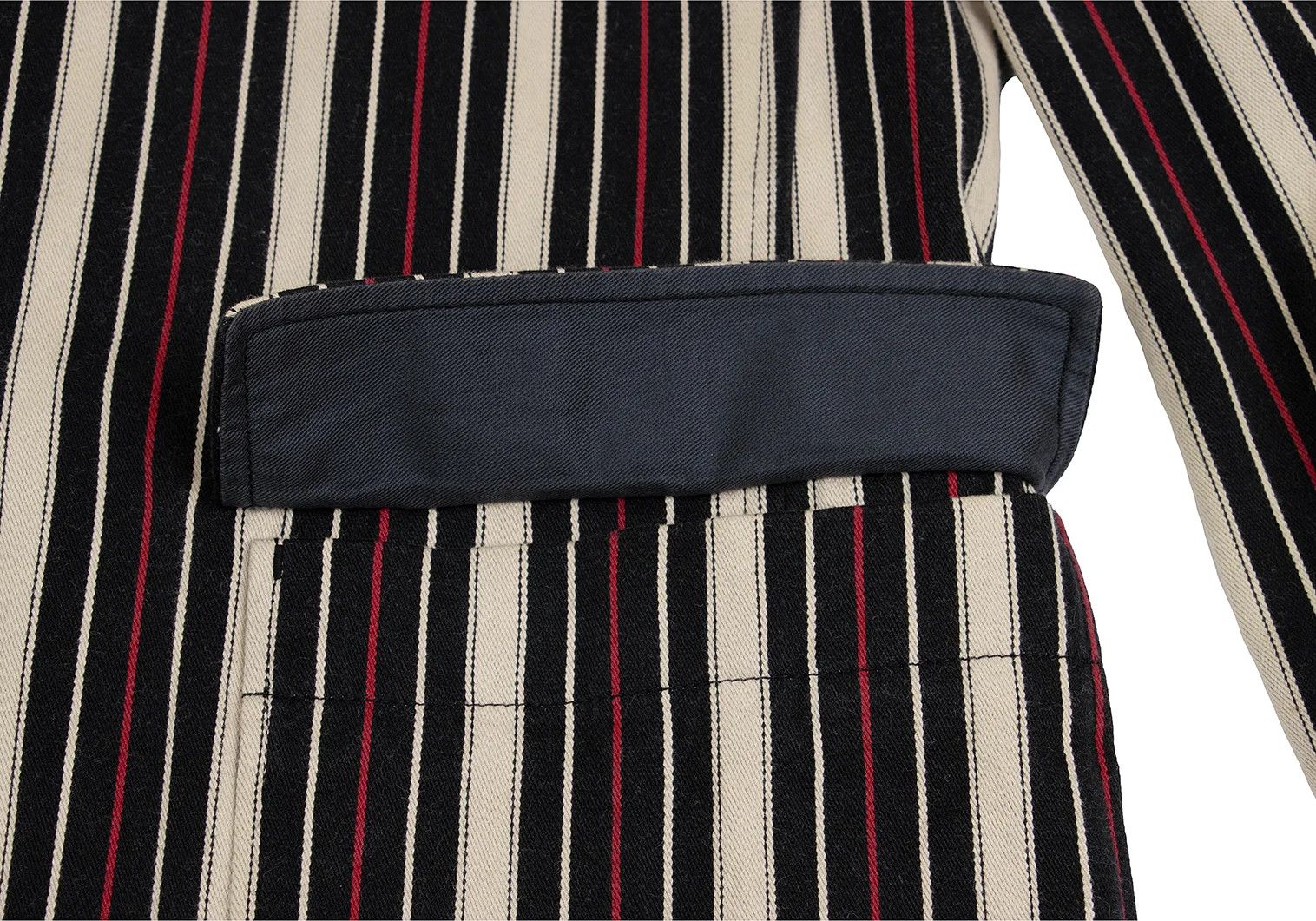 Issey Miyake Striped 3B Cotton Jacket in Black, Beige, and Red Size US XL / EU 56 / 4 - 13 Thumbnail
