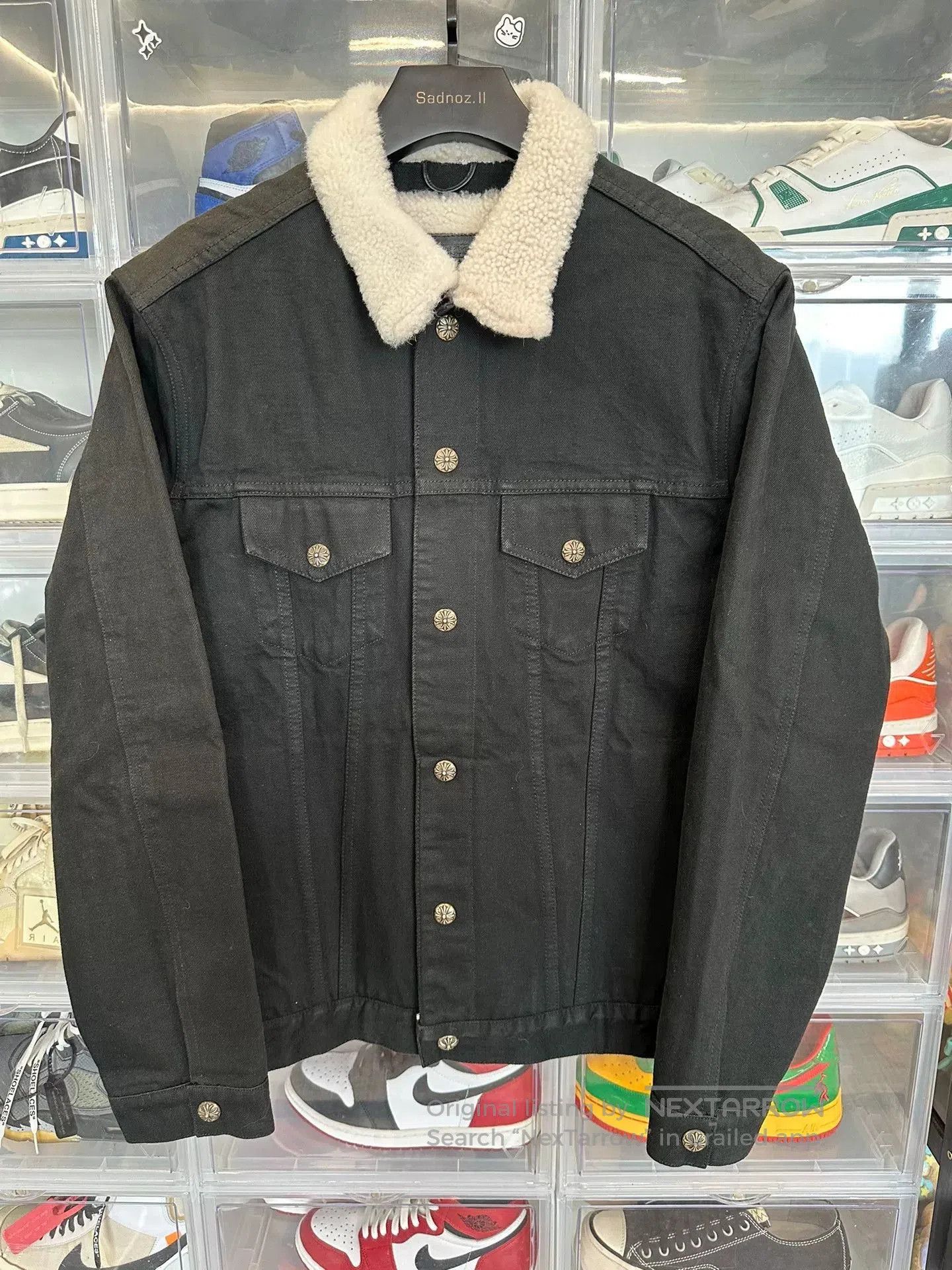 Chrome Hearts Chrome Hearts Shearling Black Denim Jacket. Size US L / EU 52-54 / 3 - 1 Thumbnail