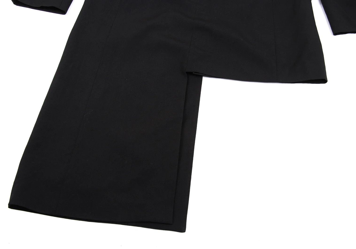 Yohji Yamamoto Yohji Yamamoto Wool Gabardine Asymmetric Long Jacket Size US L / EU 52-54 / 3 - 12 Thumbnail