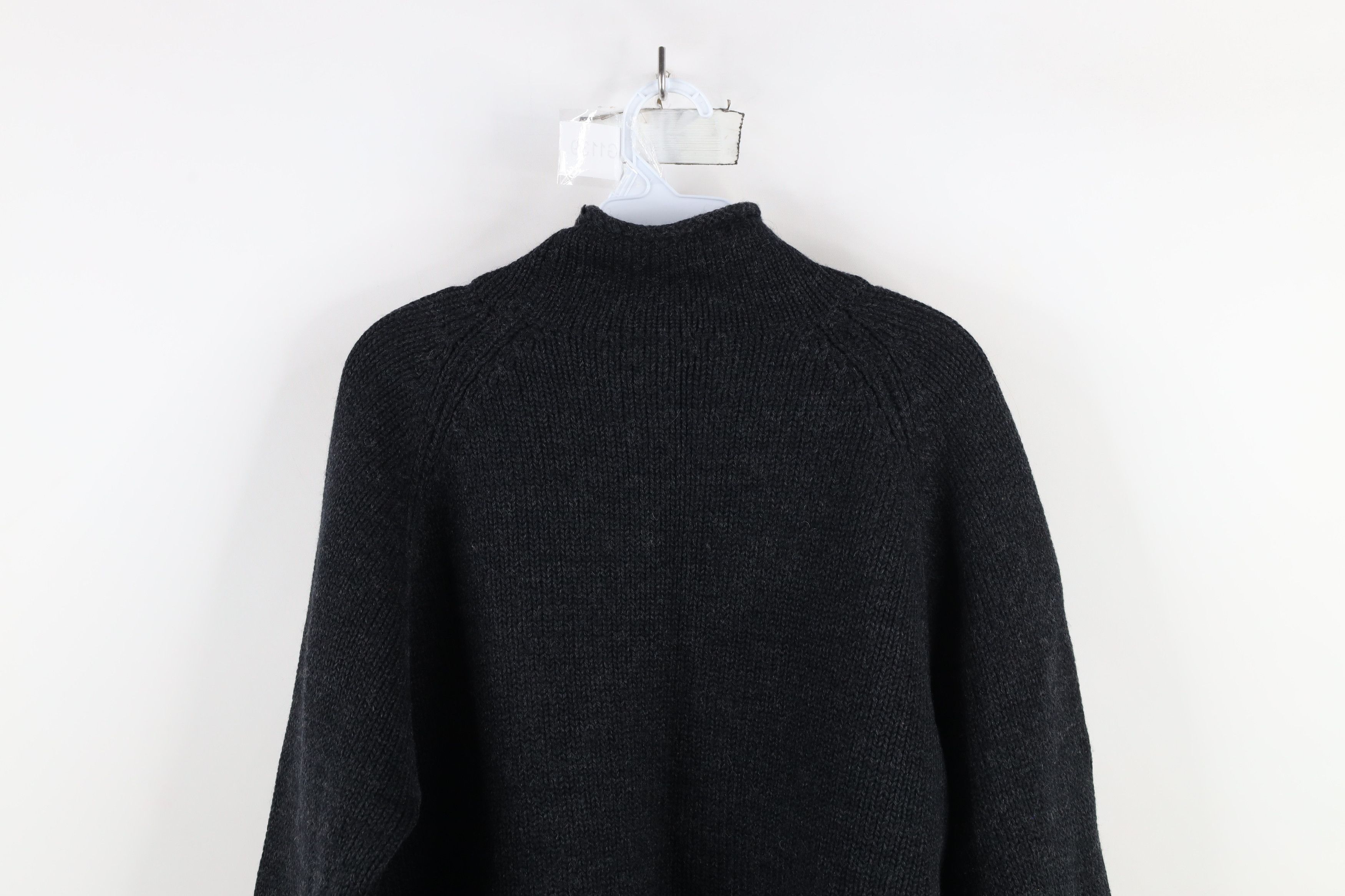 J.Crew × Vintage Vintage 90s J Crew Marled Wool Knit Turtleneck Sweater Size L / US 10 / IT 46 - 9 Thumbnail