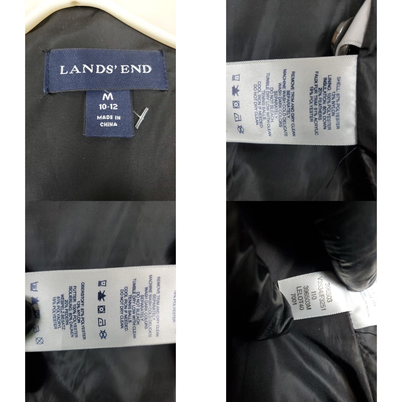 Lands' End VINTAGE Lands End Black Down Puffer Vest Quilted Button Flap Pockets Full Zip Mid-Length Size M Womens Size M / US 6-8 / IT 42-44 - 9 Thumbnail