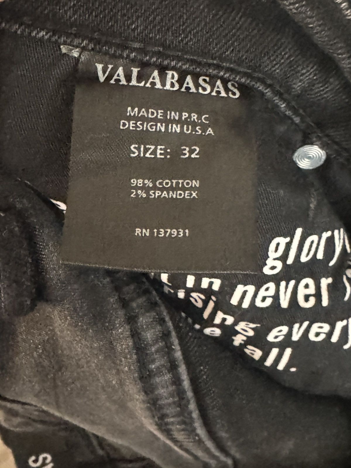 Valabasas Valabasas Black Skinny Jeans Size US 32 / EU 48 - 4 Thumbnail