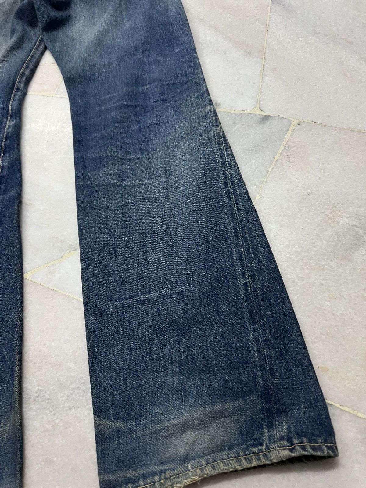 If Six Was Nine × Japanese Brand × Spellbound 💥90’s💥Vintage Spellbound Distress Selvedge Mud Wash Jeans Size US 31 - 15 Thumbnail