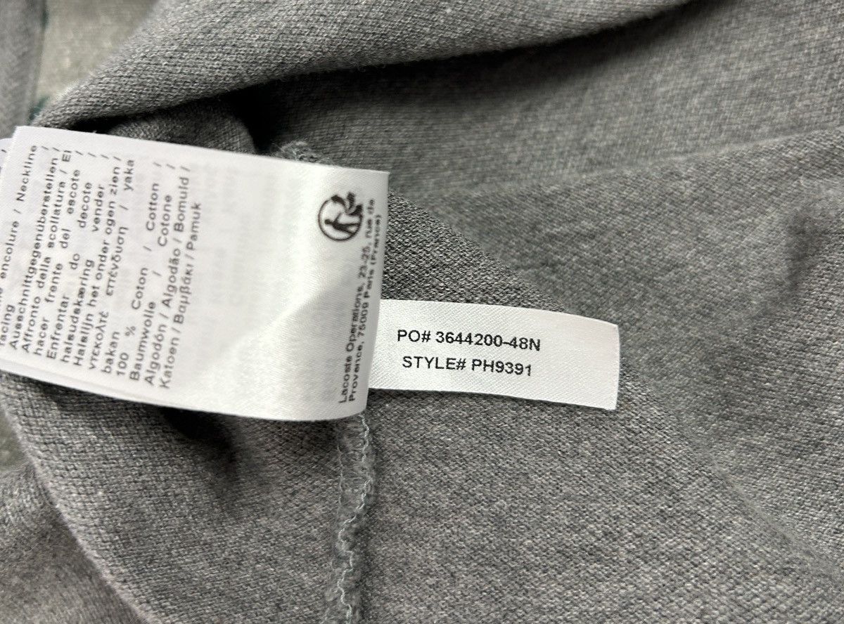 Lacoste Lacoste Grey Longsleeve Polo Shirt Size 4 / M P2P 20'8" Size US M / EU 48-50 / 2 - 10 Thumbnail
