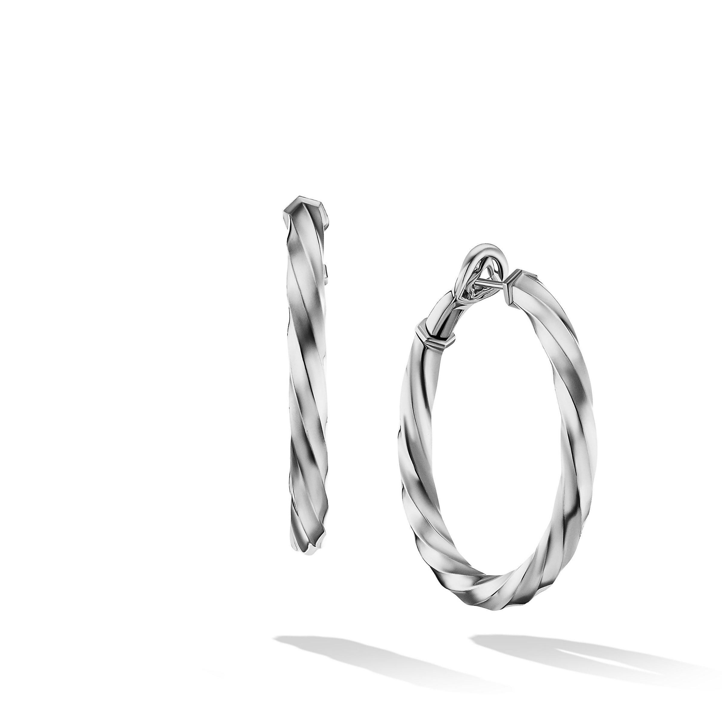 David Yurman o1w1db10525 E14731 Earrings in Sterling Silver & 1.5in Size ONE SIZE - 1 Thumbnail