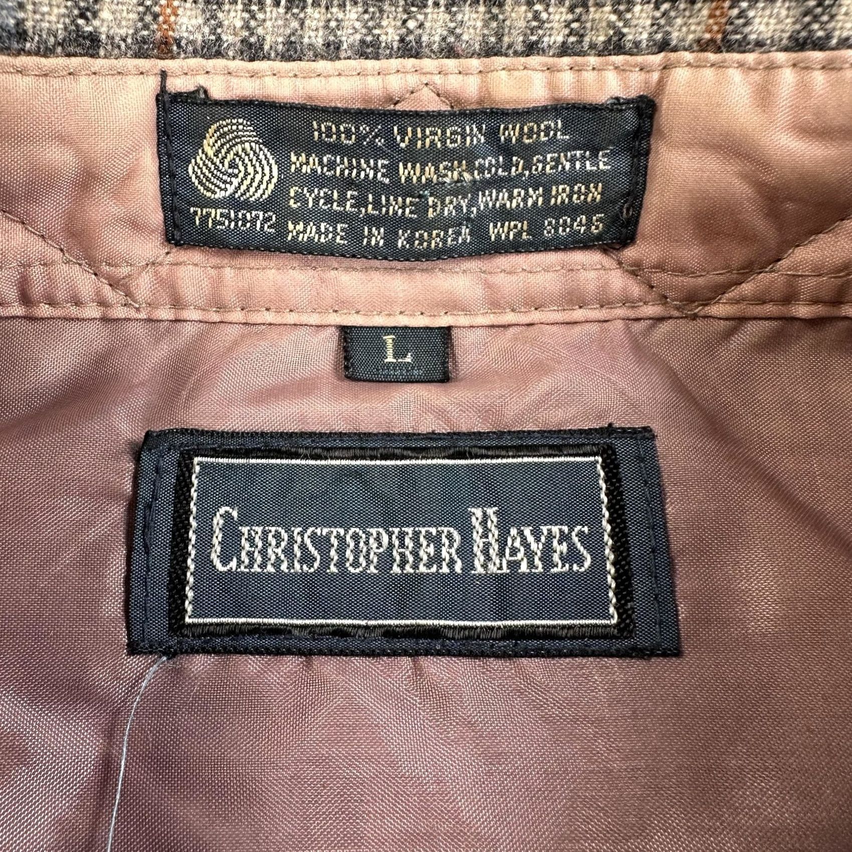 Vintage Christopher Hayes Shirt Mens L Gray Plaid Wool Lined Button Front Casual Size US L / EU 52-54 / 3 - 4 Thumbnail