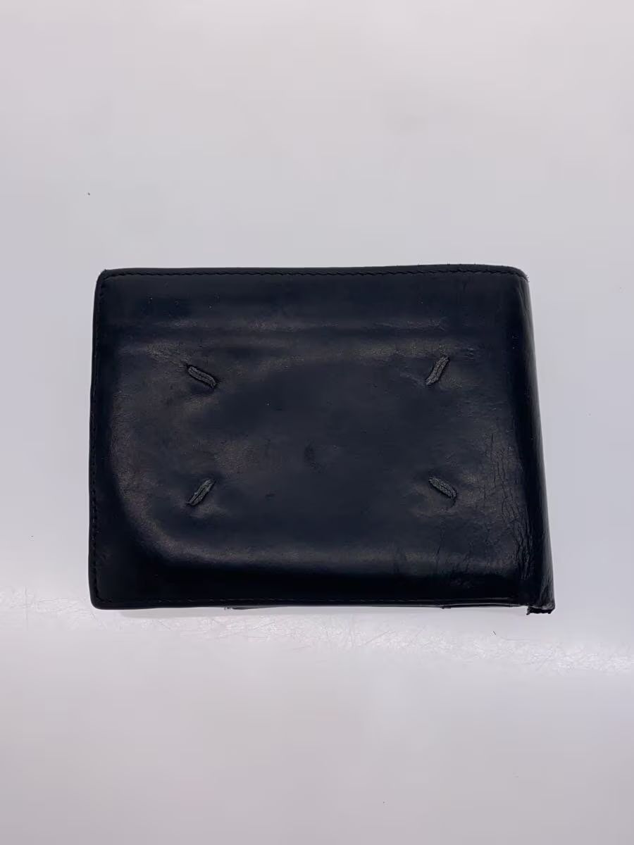 Pre-owned Maison Margiela 4 Stitch Motif Leather Wallet In Black