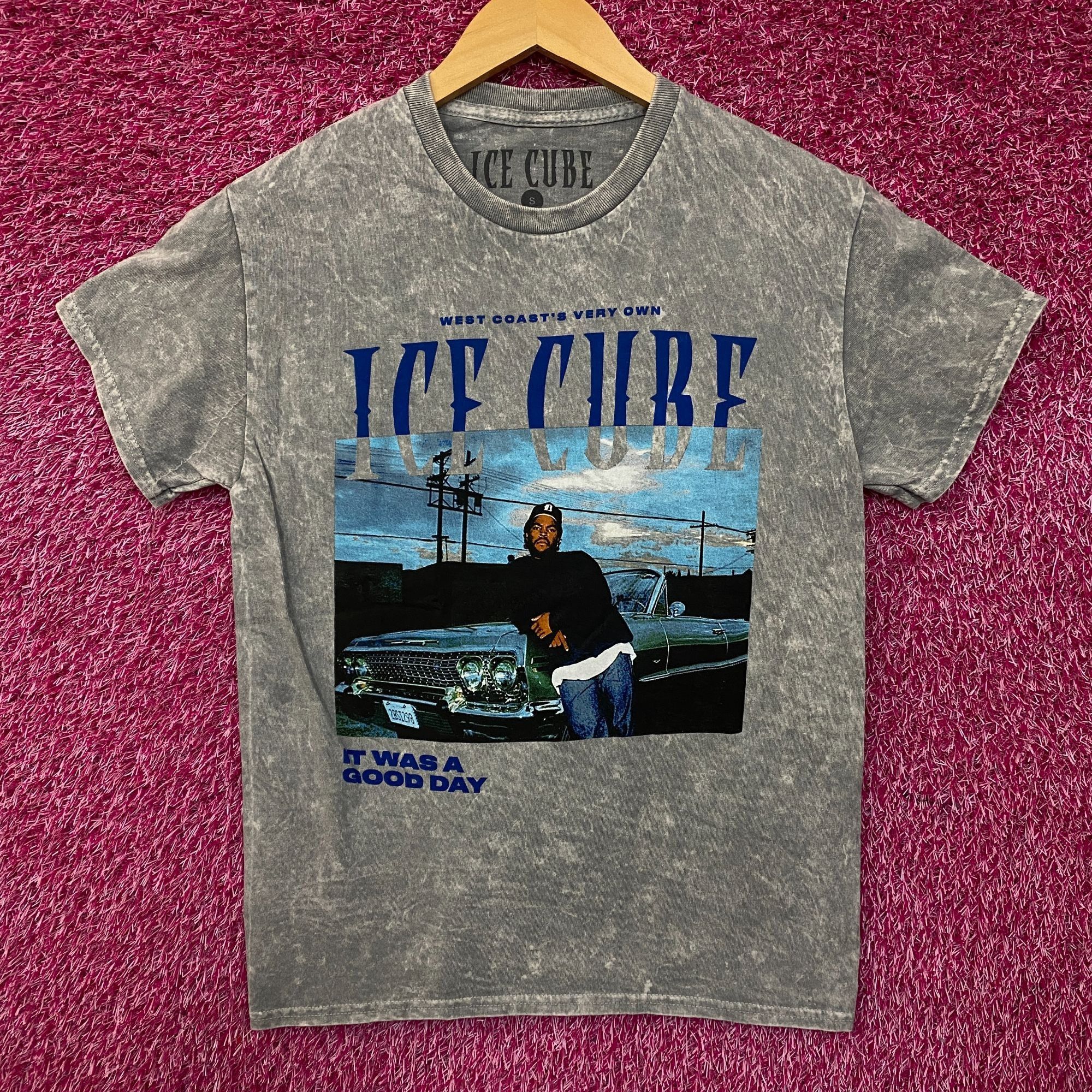Rap Tees Ice Cube "It Was A Good Day" Graphic Acid Wash T-Shirt Small Size US S / EU 44-46 / 1 - 1 Thumbnail