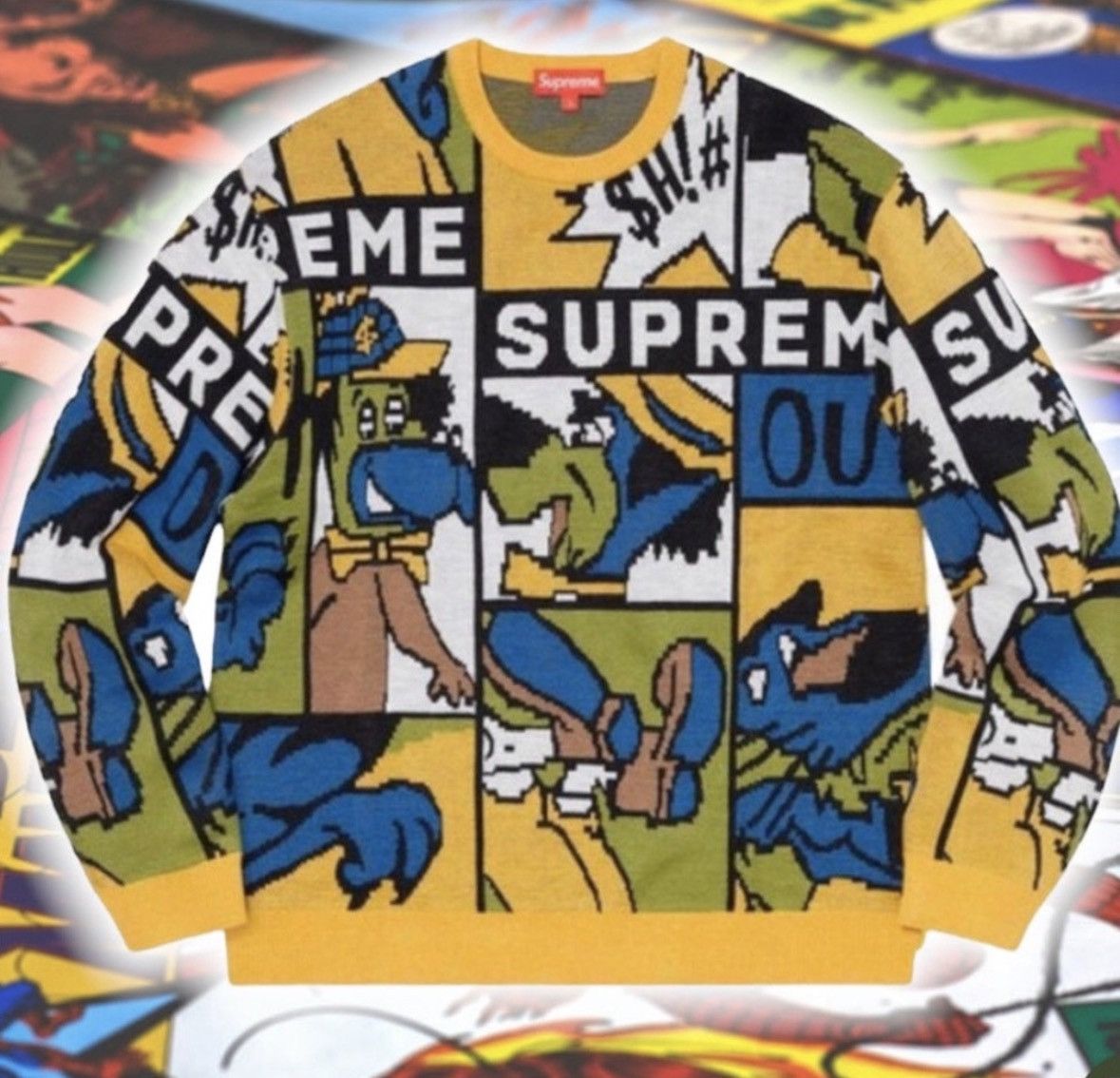 Supreme 🆕 Supreme®/ Cartoon Sweater 🦁 Size US M / EU 48-50 / 2 - 1 Thumbnail