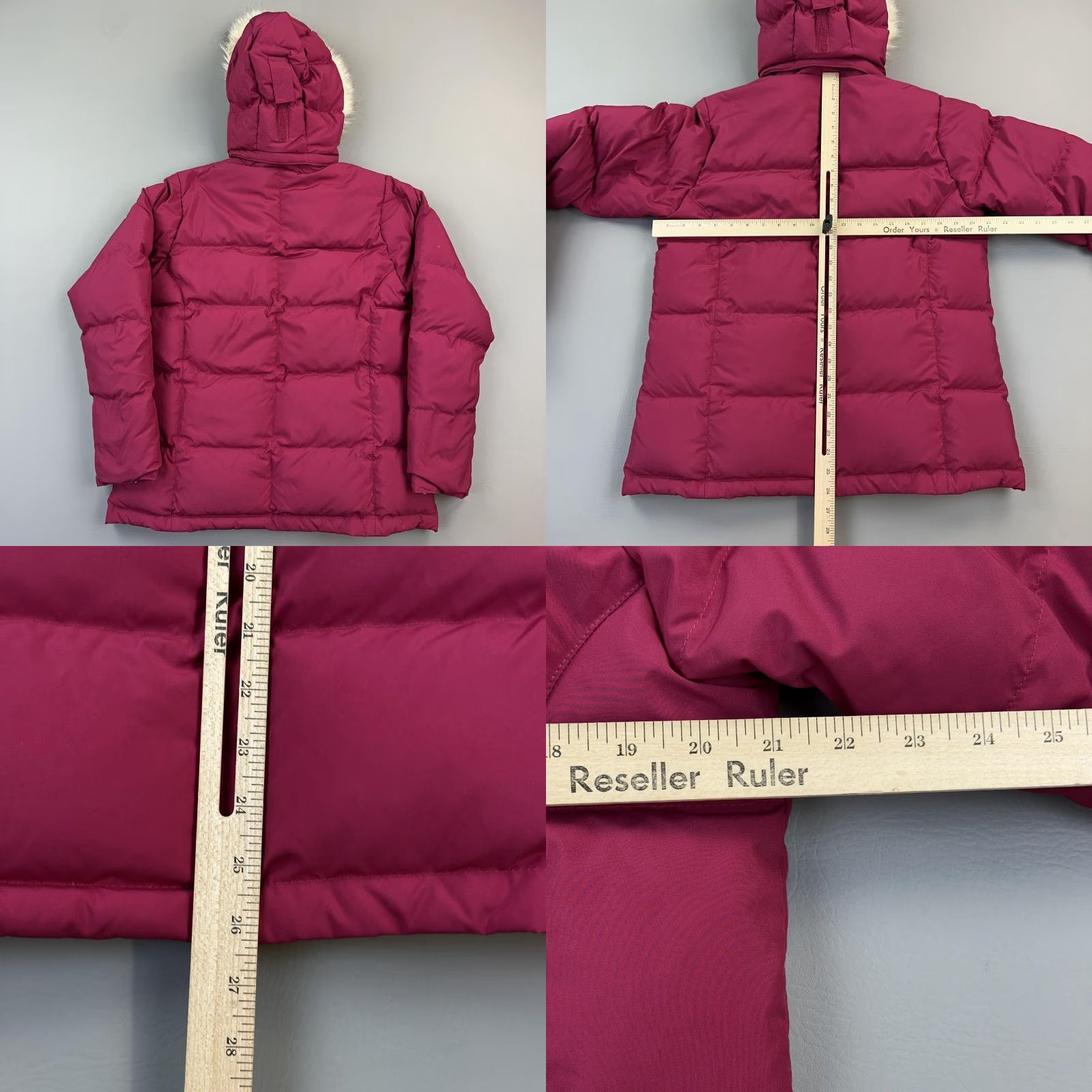 Vintage LL Bean Jacket Women's Small Pink Goose Down Puffer Hooded Outdoor Size S / US 4 / IT 40 - 8 Thumbnail