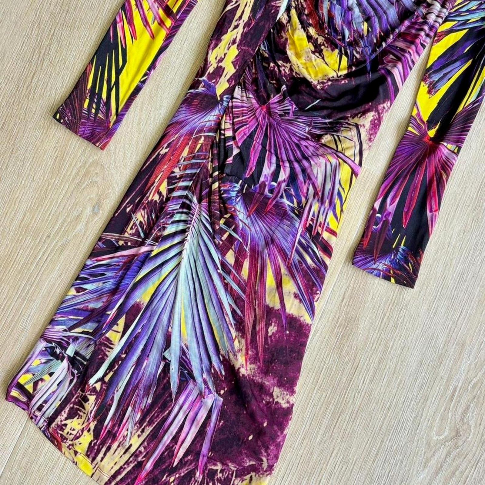 Jean Paul Gaultier Jean Paul Gaultier Soleil Women’s Sheath Dress Purple/Yellow Size S / US 4 / IT 40 - 5 Thumbnail