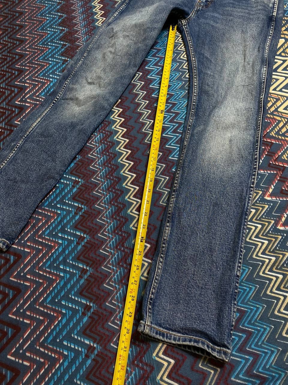 Levi's vintage blue jeans Levi's 505 crazy Y2K streetwear Size US 29 - 12 Thumbnail