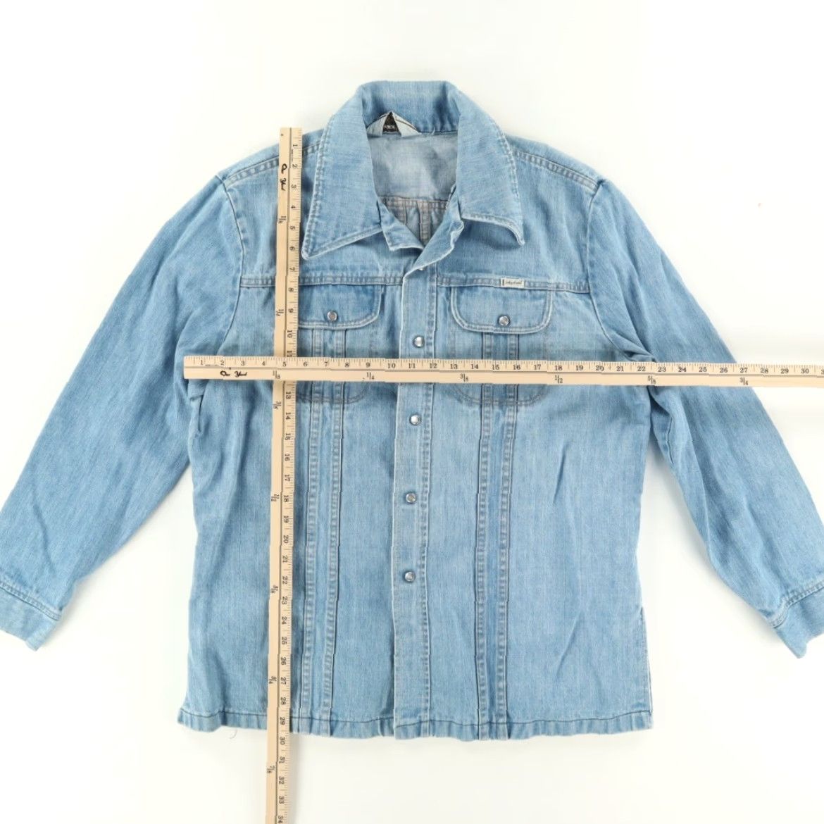 Vintage VTG Sedgefield Pearl Snap Denim Do Nothing Jacket Blue Men's XL Shirt Size US XL / EU 56 / 4 - 3 Thumbnail