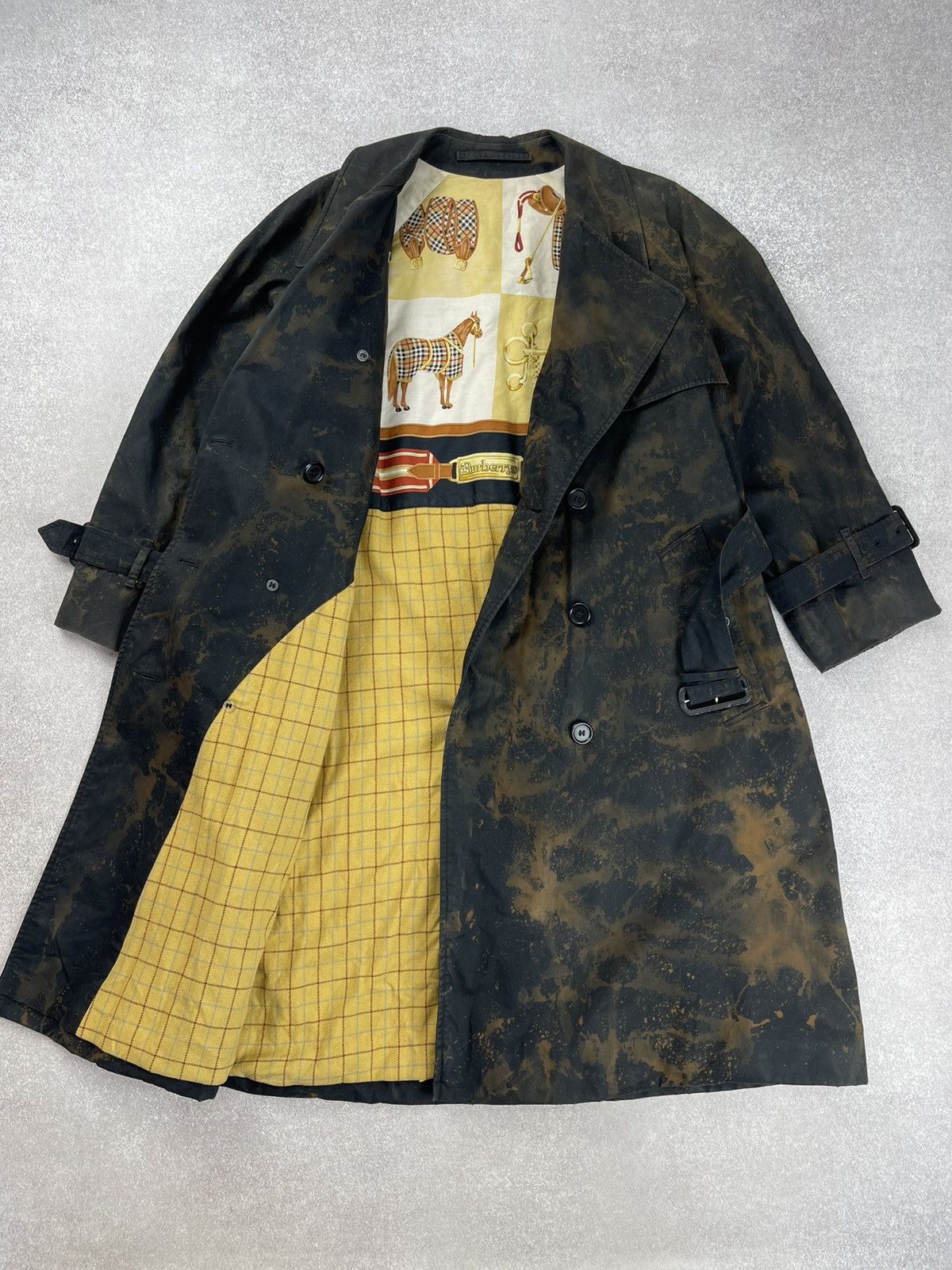 Burberry Vintage Burberry Tie-Dye Trench Coat Jacket Unisex Size US L / EU 52-54 / 3 - 8 Thumbnail