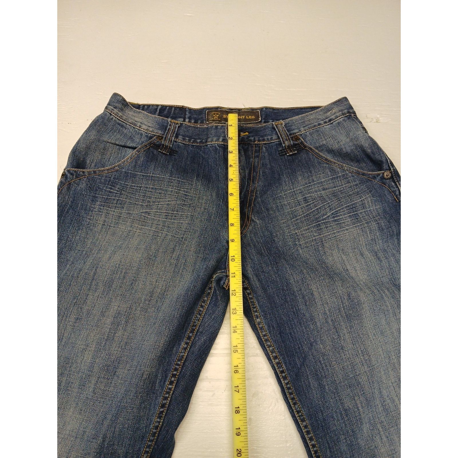 Arizona Jean Co. Arizona Jeans (38x34) Relaxed Blue Denim Straight Leg Pants Size US 38 / EU 54 - 4 Thumbnail