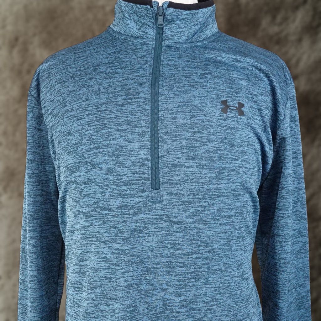 Under Armour NWT UNDER ARMOUR BLUE POLYESTER 1/4 ZIP PULLOVER ACTIVEWEAR SWEATER MENS SZ 2XL Size US XXL / EU 58 / 5 - 1 Thumbnail