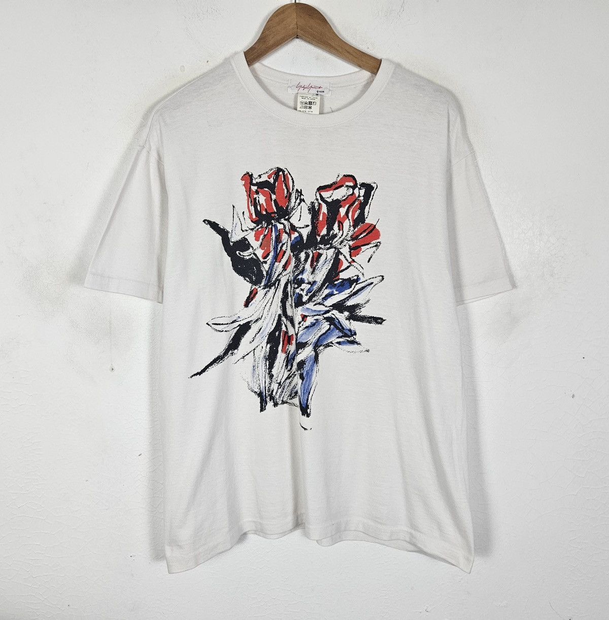 Yohji Yamamoto YOHJIYAMAMOTO+NOIR abstract flower print Tee shirt Size US L / EU 52-54 / 3 - 2 Thumbnail