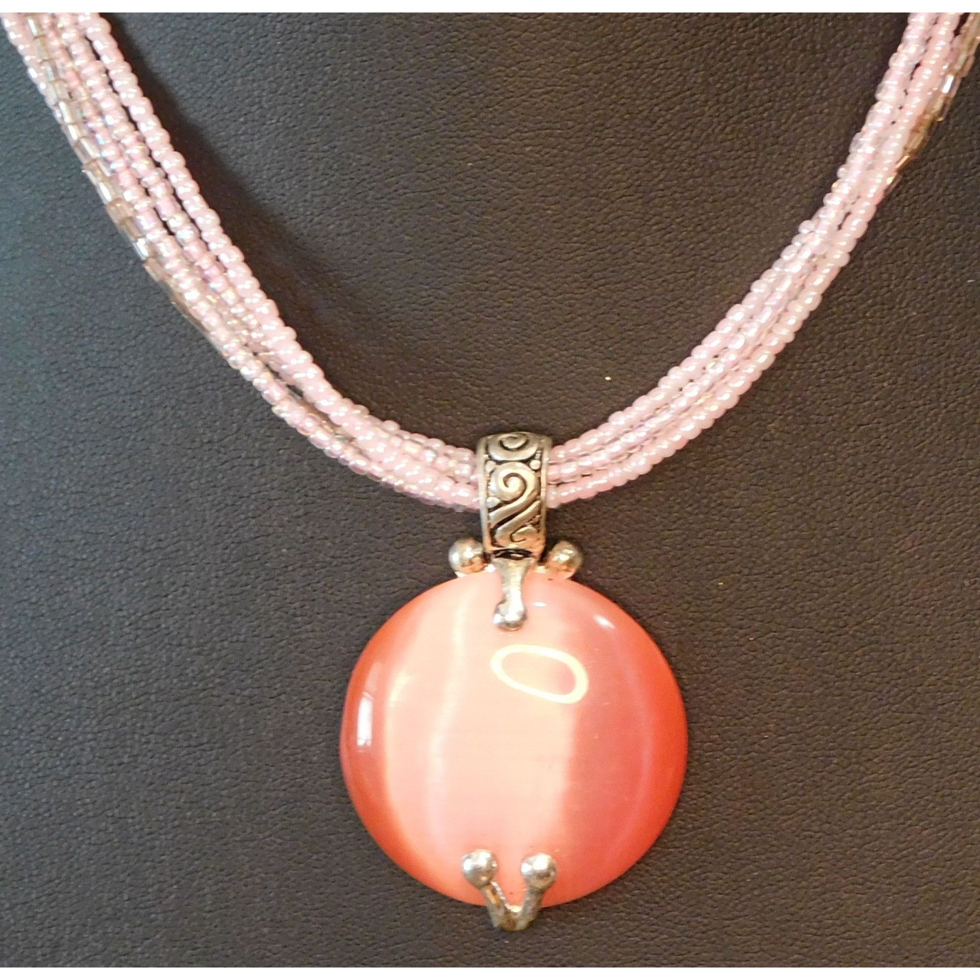 Other Premier Designs Pink Cat Eye Pendant Necklace Size ONE SIZE - 3 Thumbnail