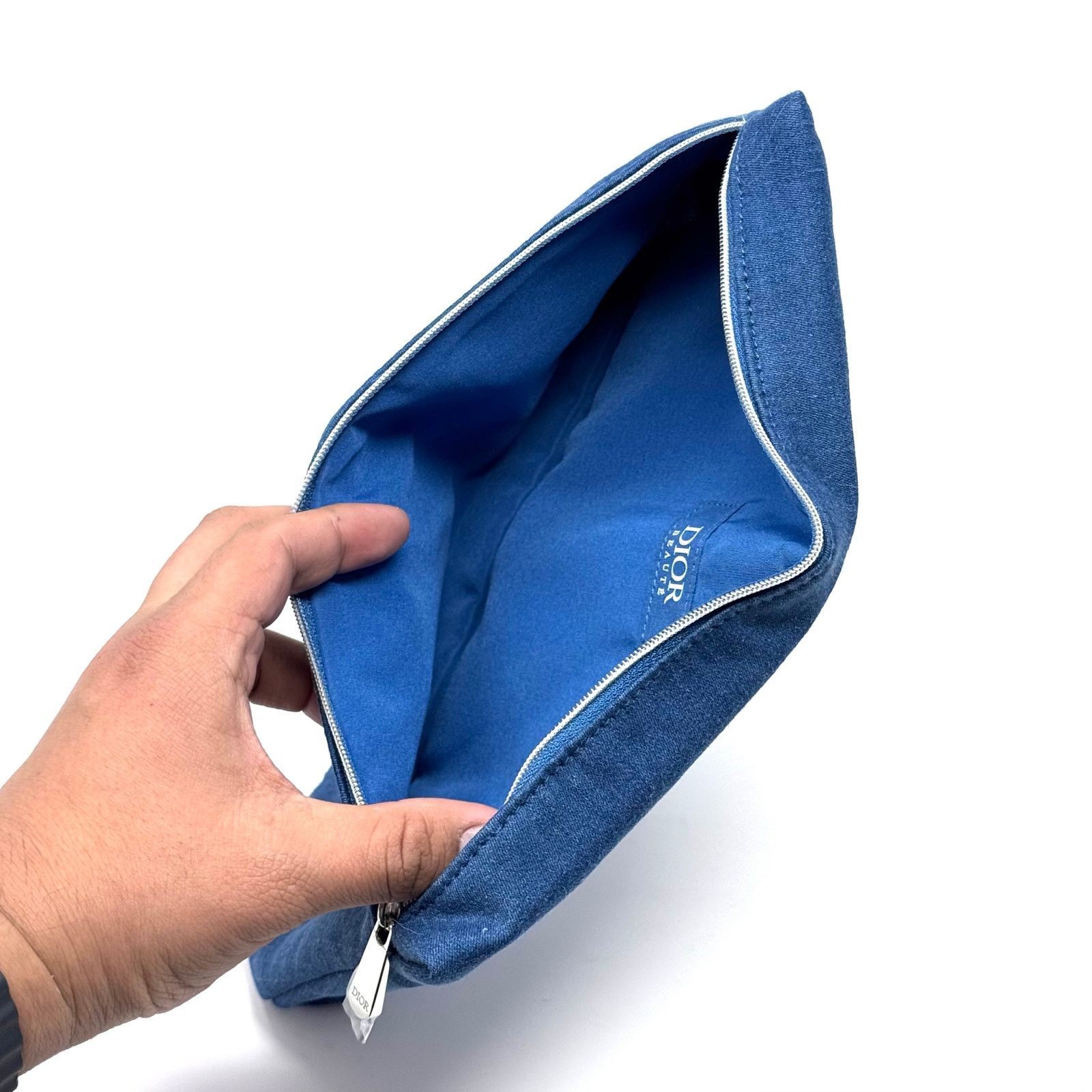 Dior Dior Denim Zipper Pouch Size ONE SIZE - 3 Thumbnail
