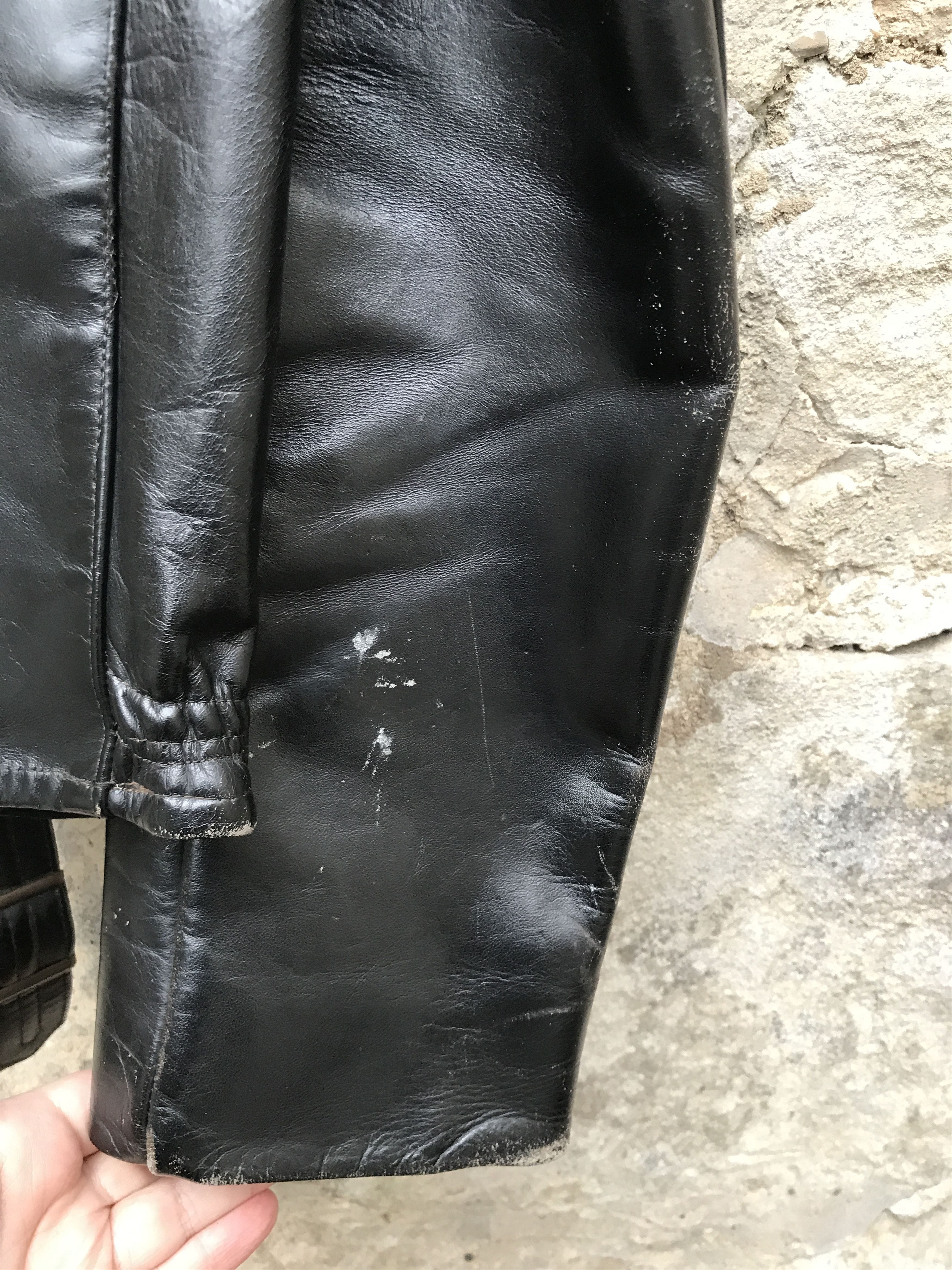 Vintage Very Rare Vintage 40s Horsehide Motorcycle Leather Jacket Size US M / EU 48-50 / 2 - 13 Thumbnail