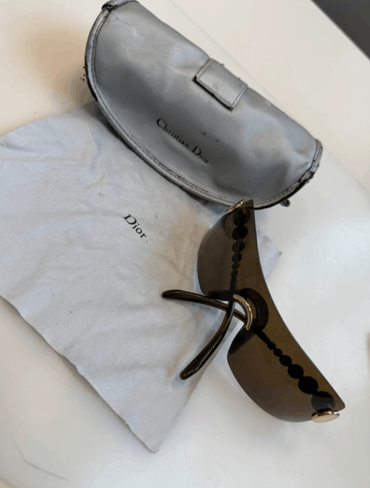 Dior DIOR Sunglasses Millenium Wrap Shield Mask Bike Galliano Era Size ONE SIZE - 3 Thumbnail