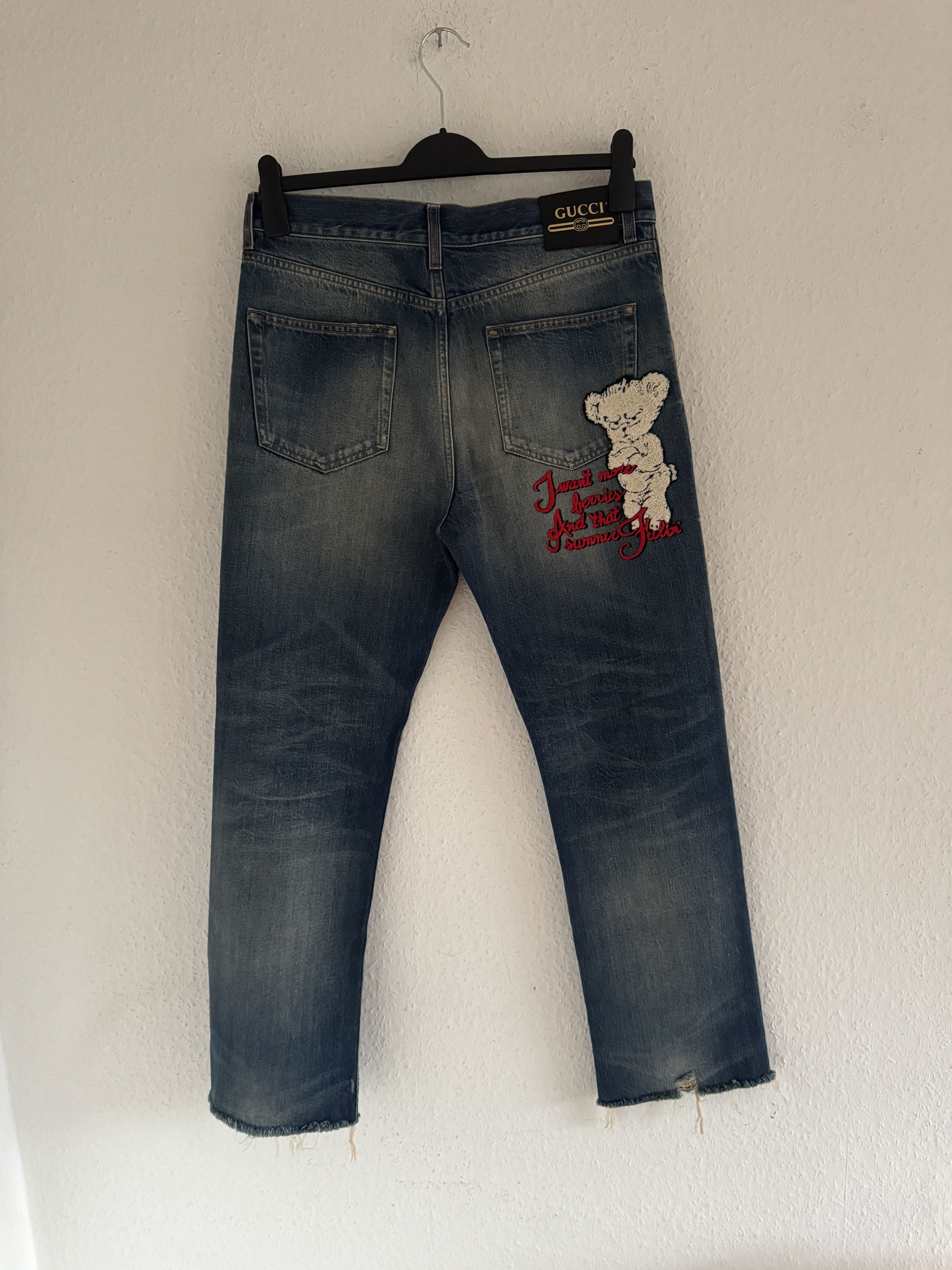 Gucci Harry Styles HA HA HA Destroyed Denim Jeans Size US 34 / EU 50 - 3 Thumbnail