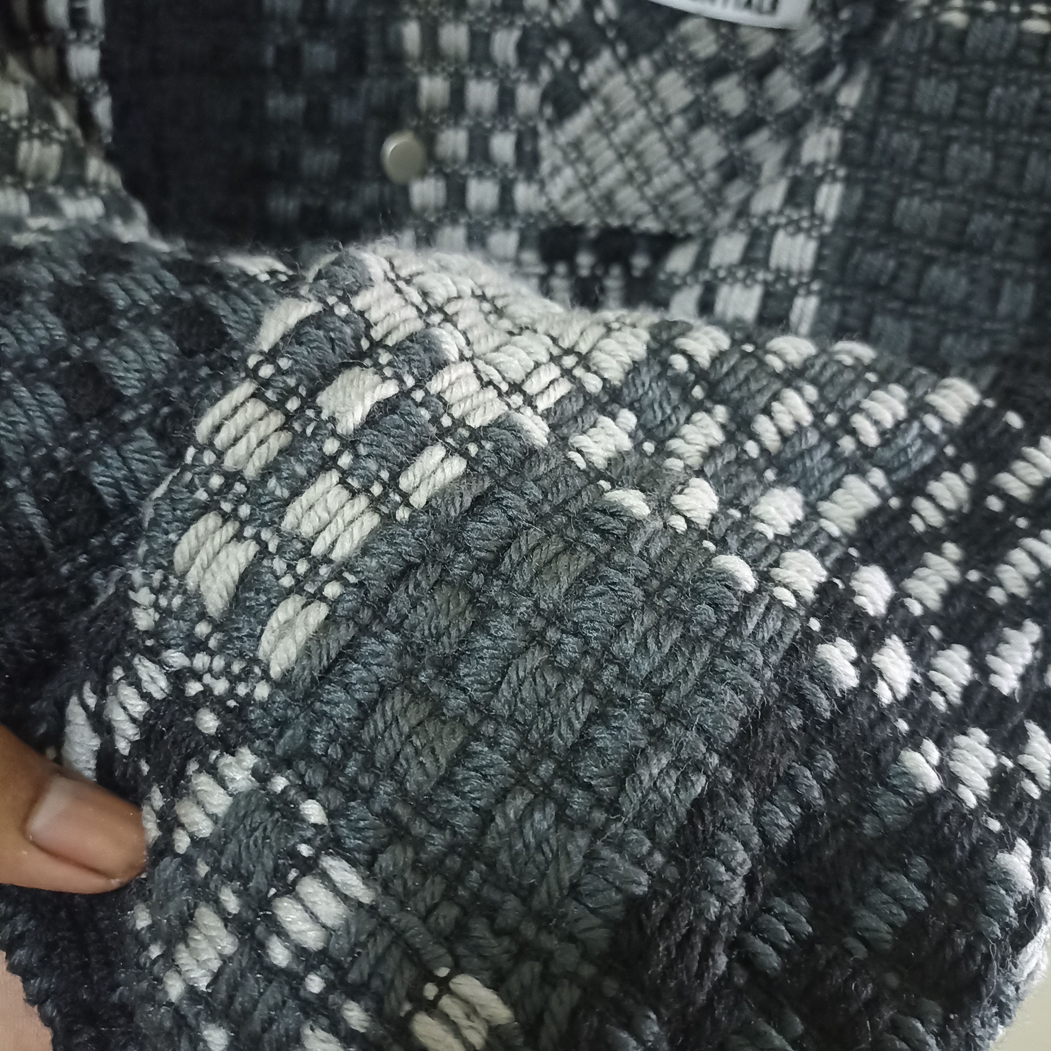 Other Essentials Rank One Checked Cardigan Jacket Knit Size US XXL / EU 58 / 5 - 11 Thumbnail