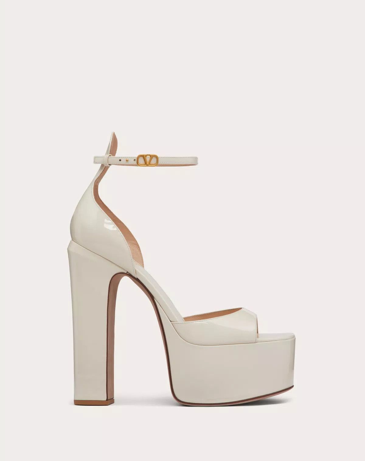 Valentino o1s1wg110426 Tan-Go Patent Leather Platform 155mm Sandals Size US 11 / IT 41 - 1 Thumbnail